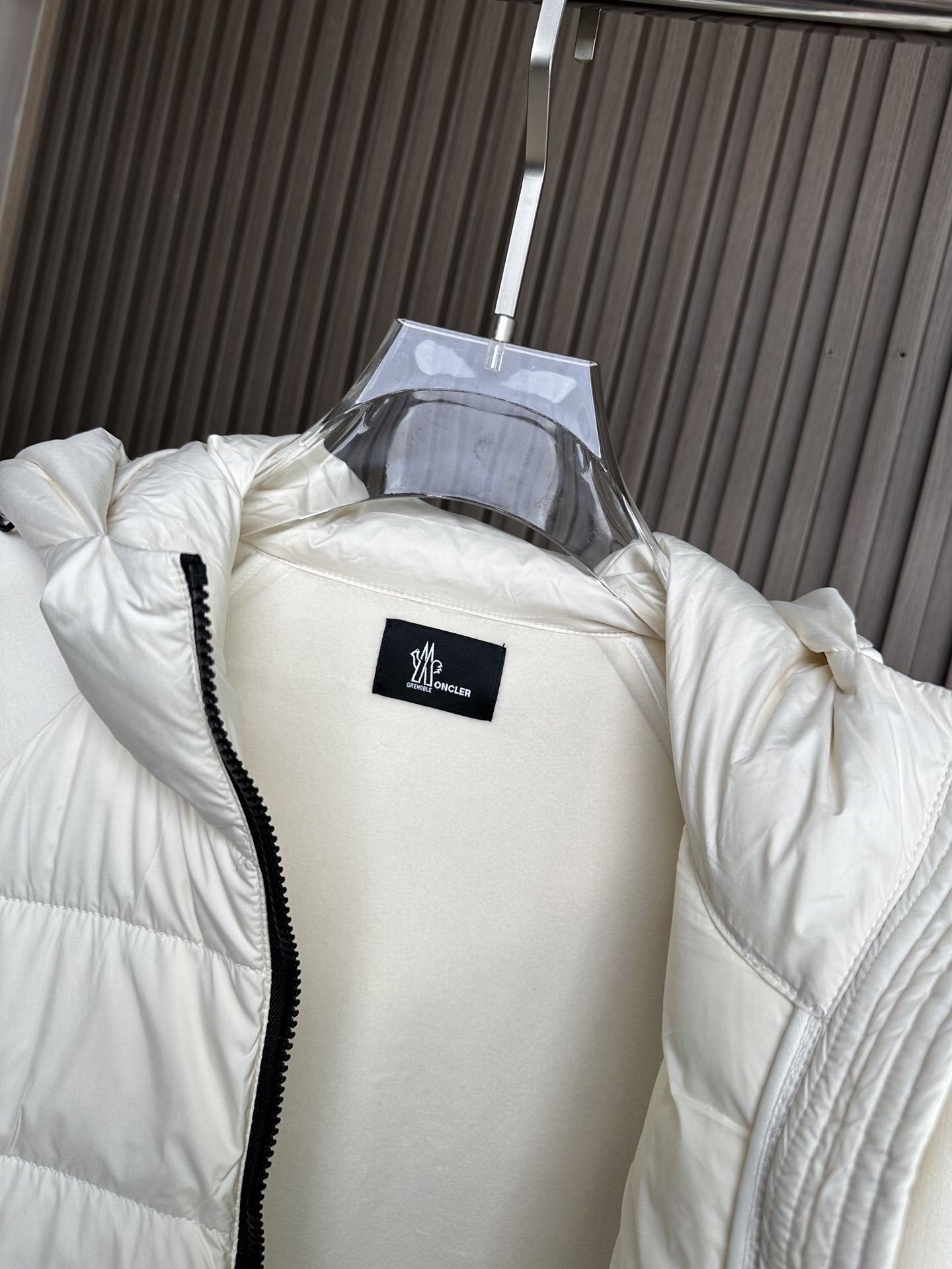 羽绒服 （白～）Mon蒙口2025 秋冬季新品｜拼接针织羽绒服｜重塑运动高奢风格