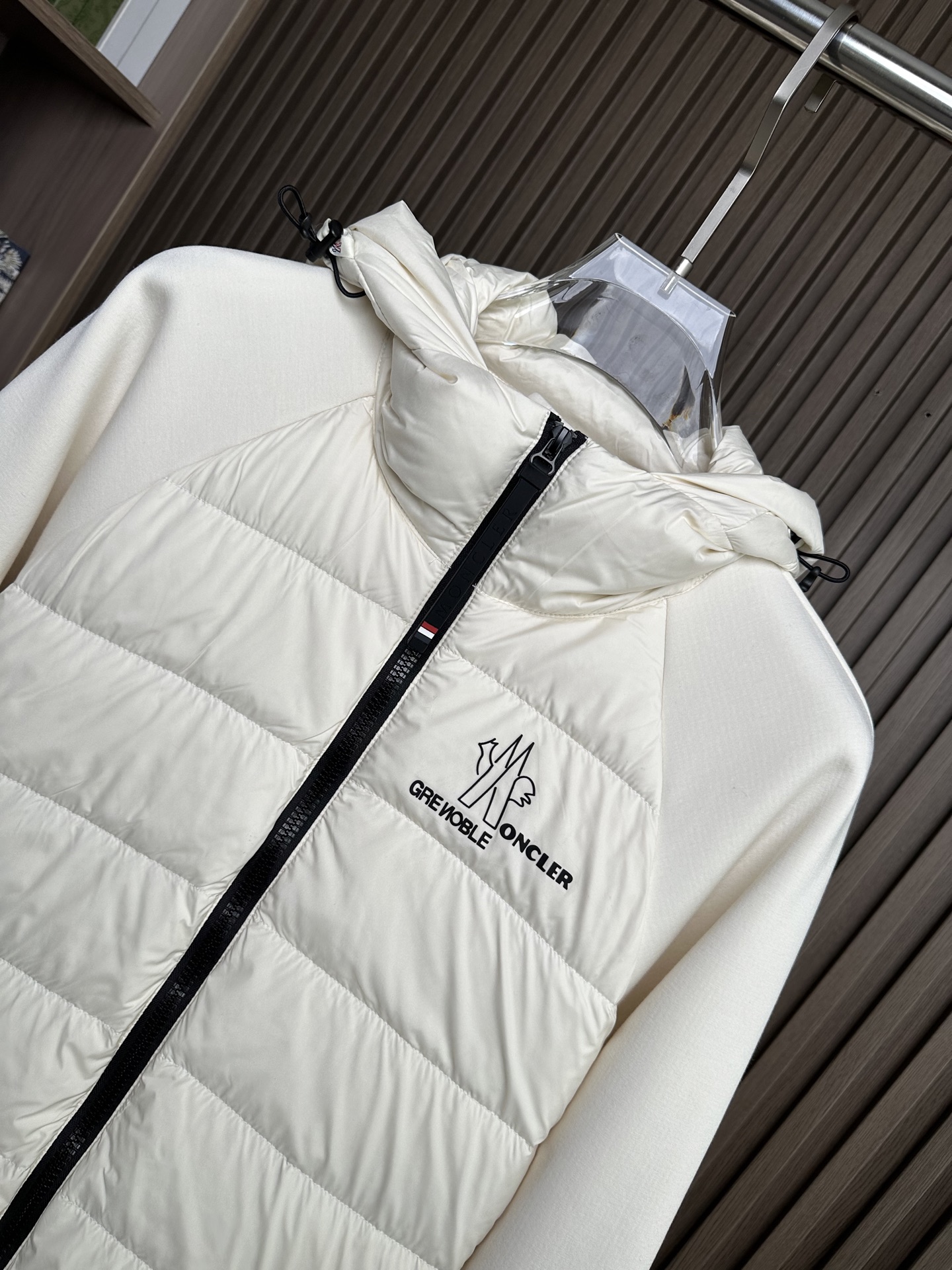 羽绒服 （白～）Mon蒙口2025 秋冬季新品｜拼接针织羽绒服｜重塑运动高奢风格