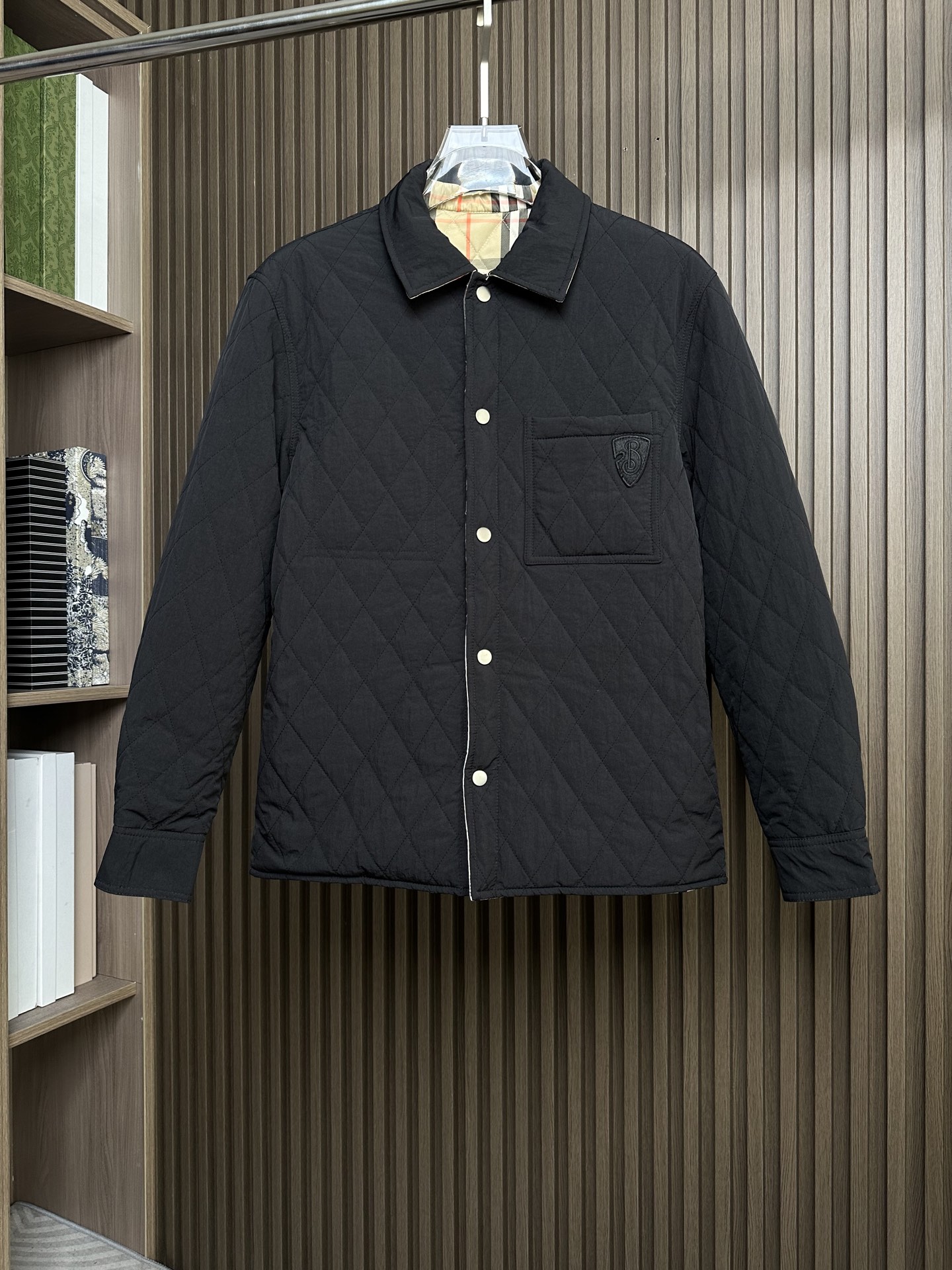 （黑正面～）25秋冬新款~BBR双面穿绗缝棉服外套