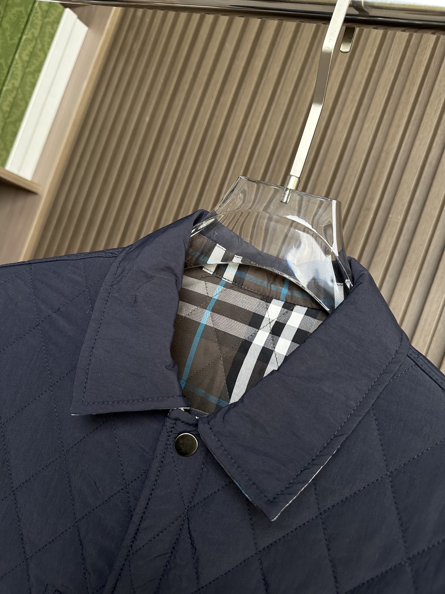 （藏青正面～）25秋冬新款~BBR双面穿绗缝棉服外套