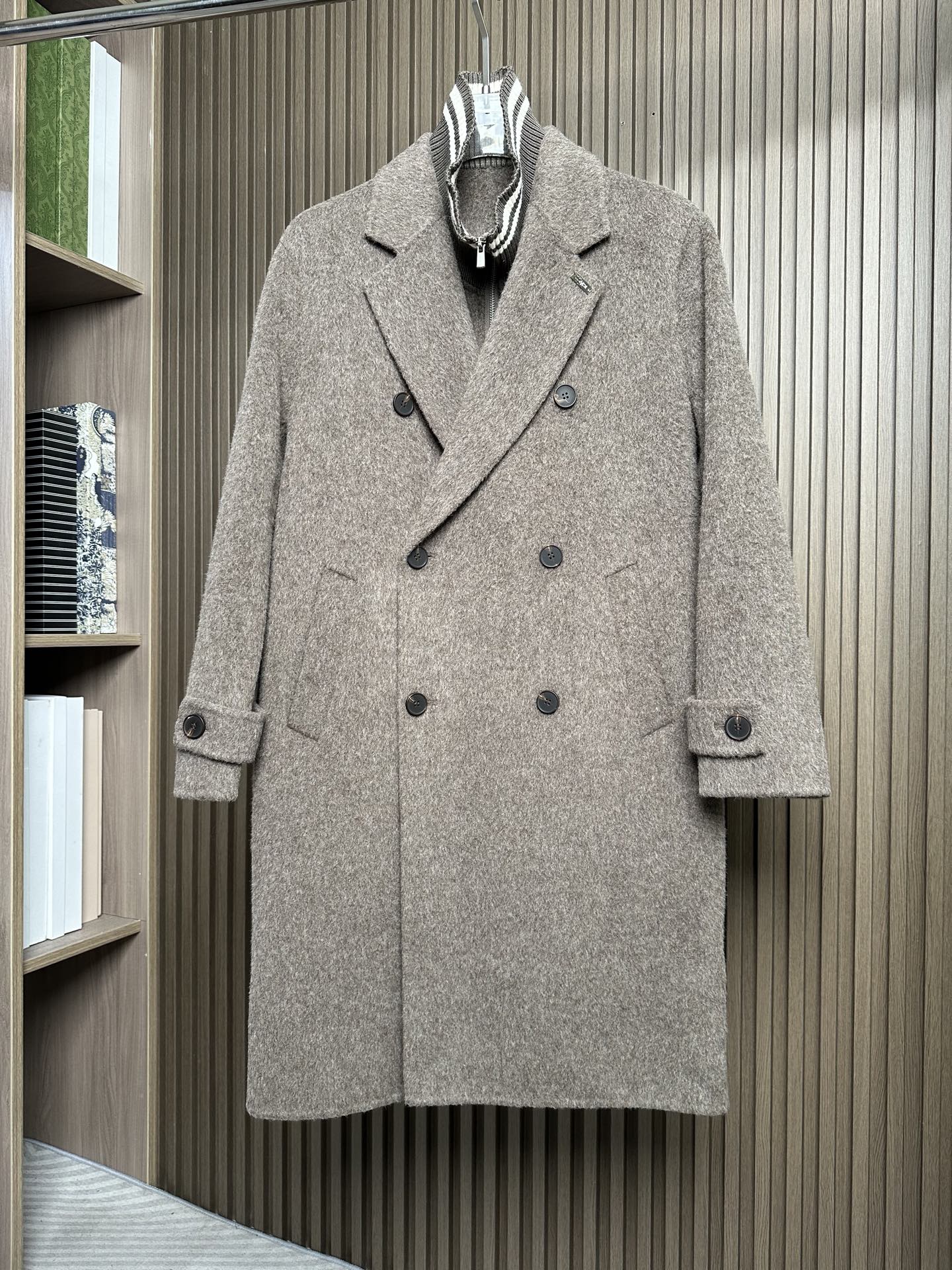 羽模式 （咖色～）ZZ杰尼亚25FW秋冬新款羊毛大衣🧥，100%羊毛大衣