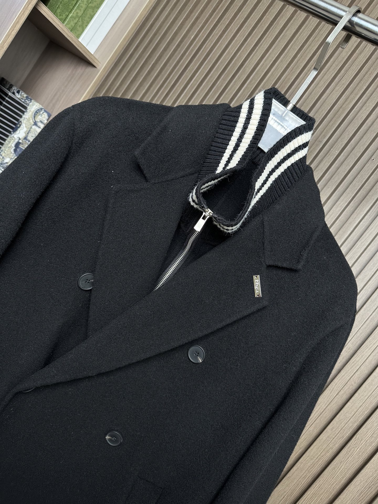 羽模式 （黑～）ZZ杰尼亚25FW秋冬新款羊毛大衣🧥，100%羊毛大衣