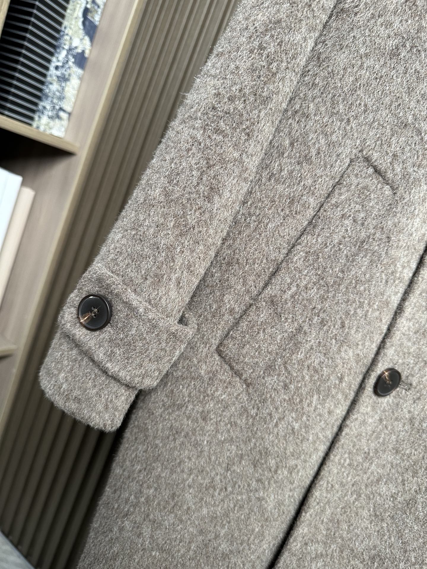 羽模式 （咖色～）ZZ杰尼亚25FW秋冬新款羊毛大衣🧥，100%羊毛大衣