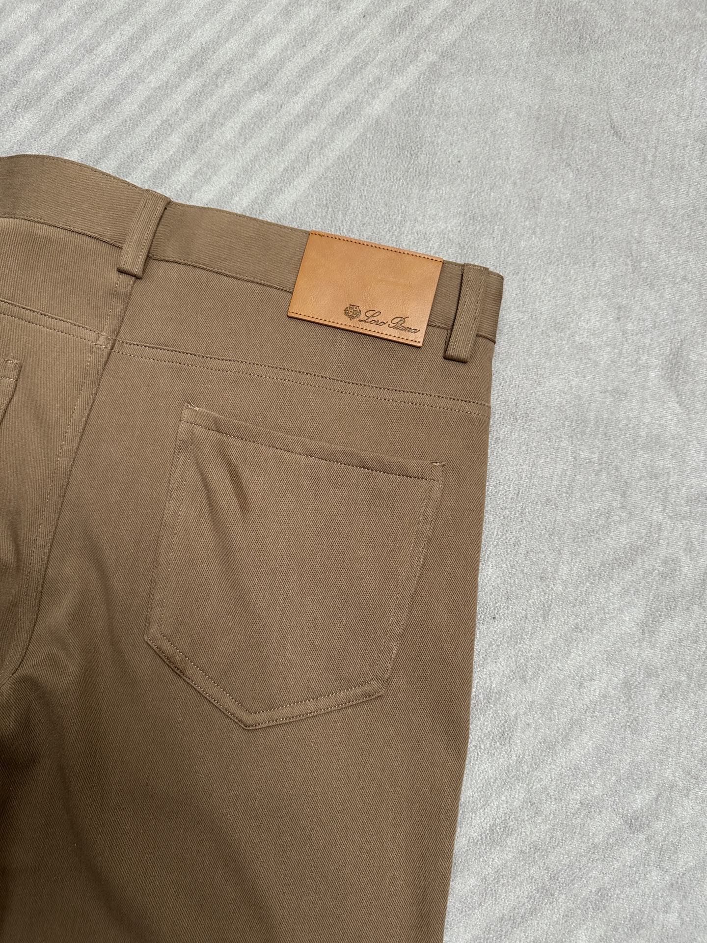 Loro Piana诺悠翩雅26SS早春新款五袋款休闲裤 面料精选斜纹高弹面料 柔软舒适 经典百搭 老钱
