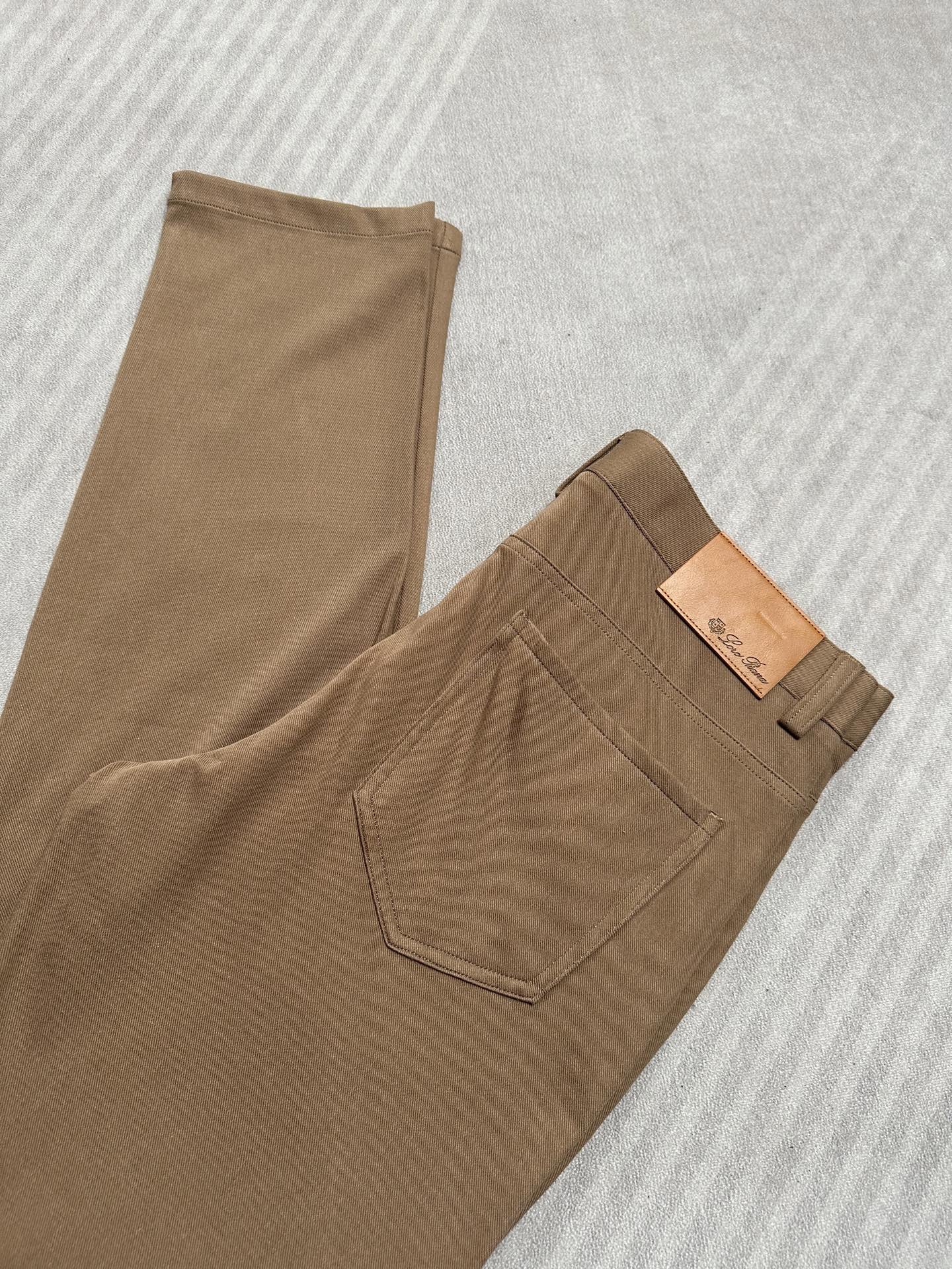 Loro Piana诺悠翩雅26SS早春新款五袋款休闲裤 面料精选斜纹高弹面料 柔软舒适 经典百搭 老钱