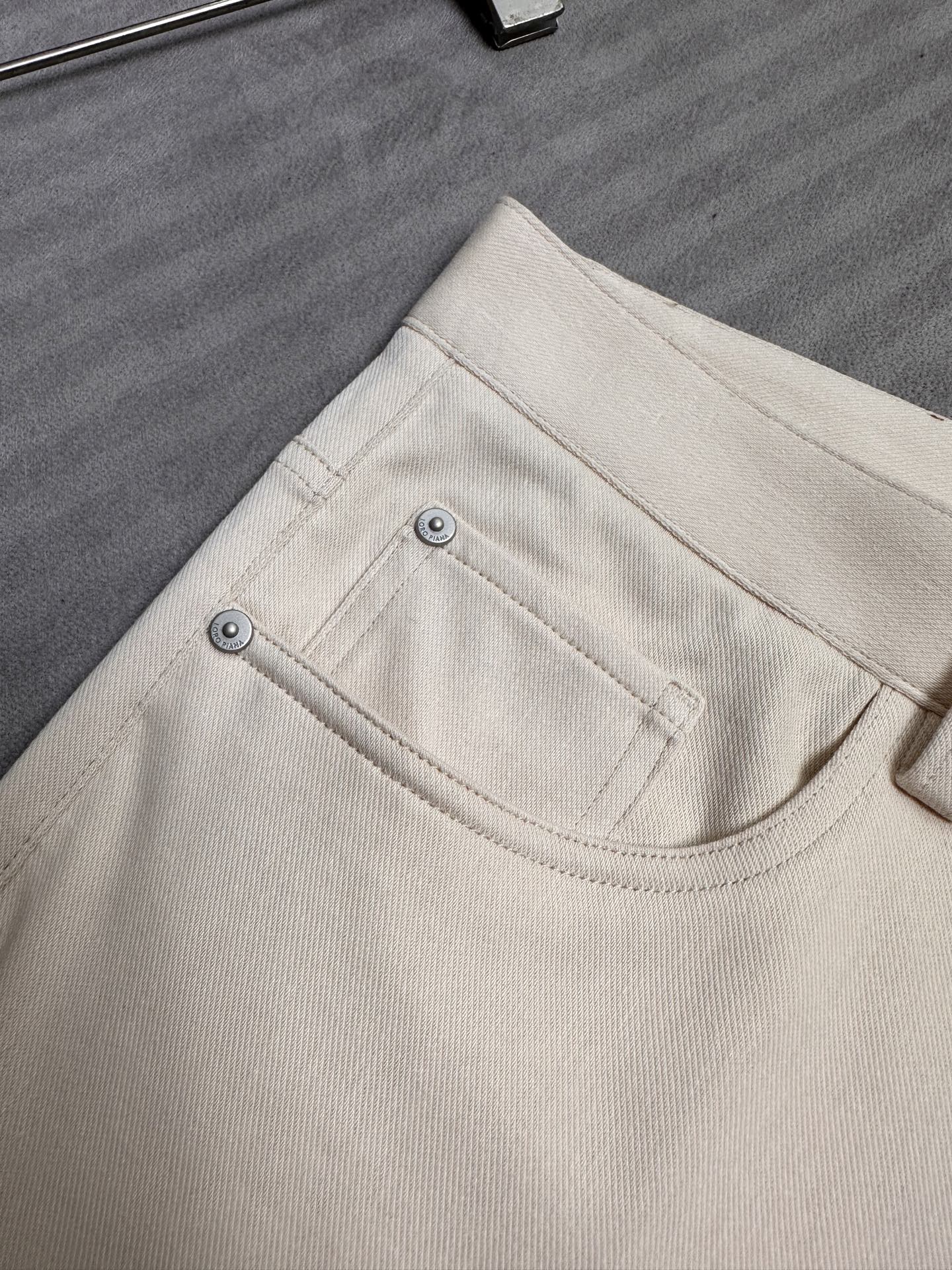 Loro Piana诺悠翩雅26SS早春新款五袋款休闲裤 面料精选斜纹高弹面料 柔软舒适 经典百搭 老钱