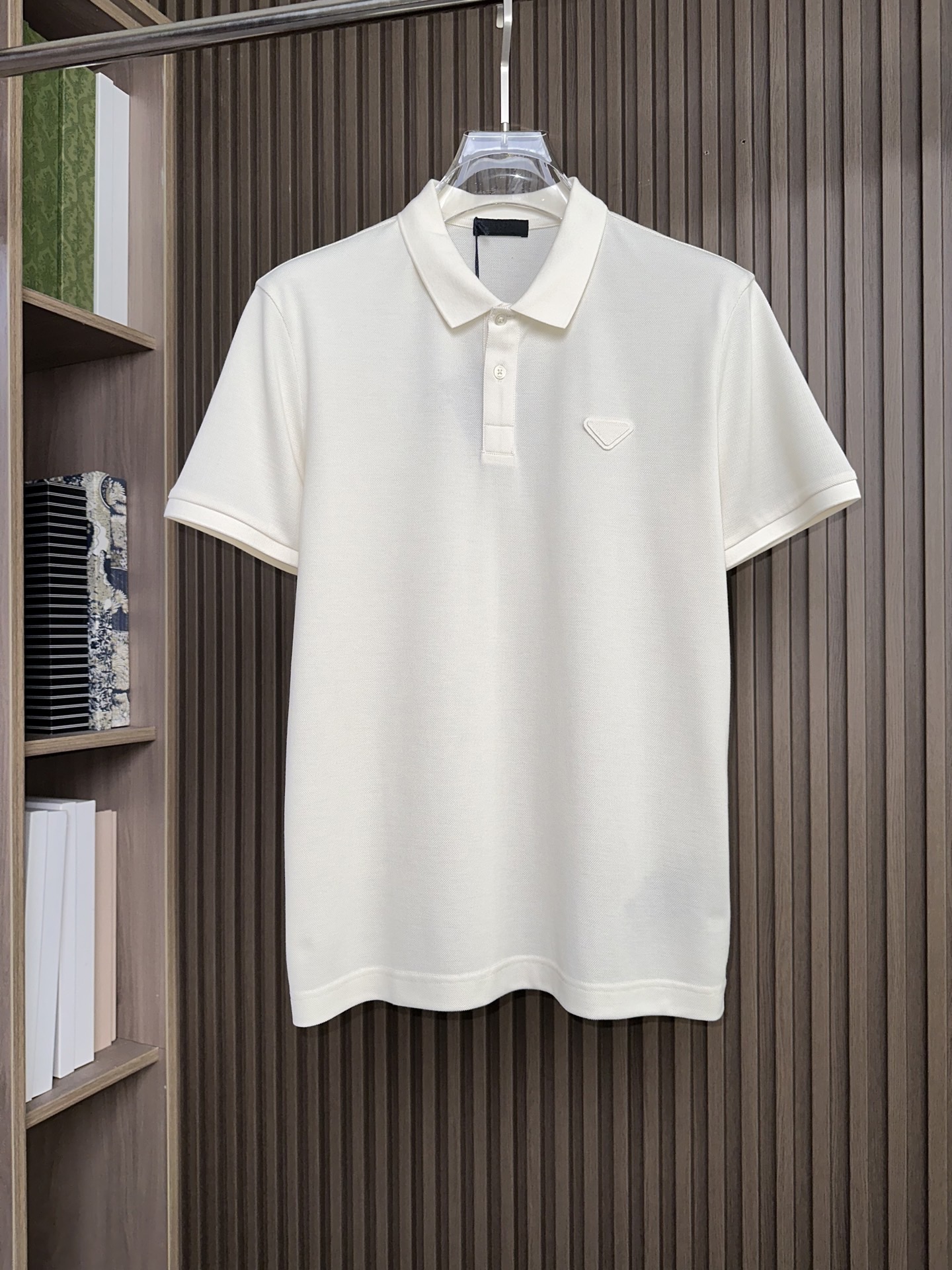 （米白～）PD普拉达26SS春夏新款POLO