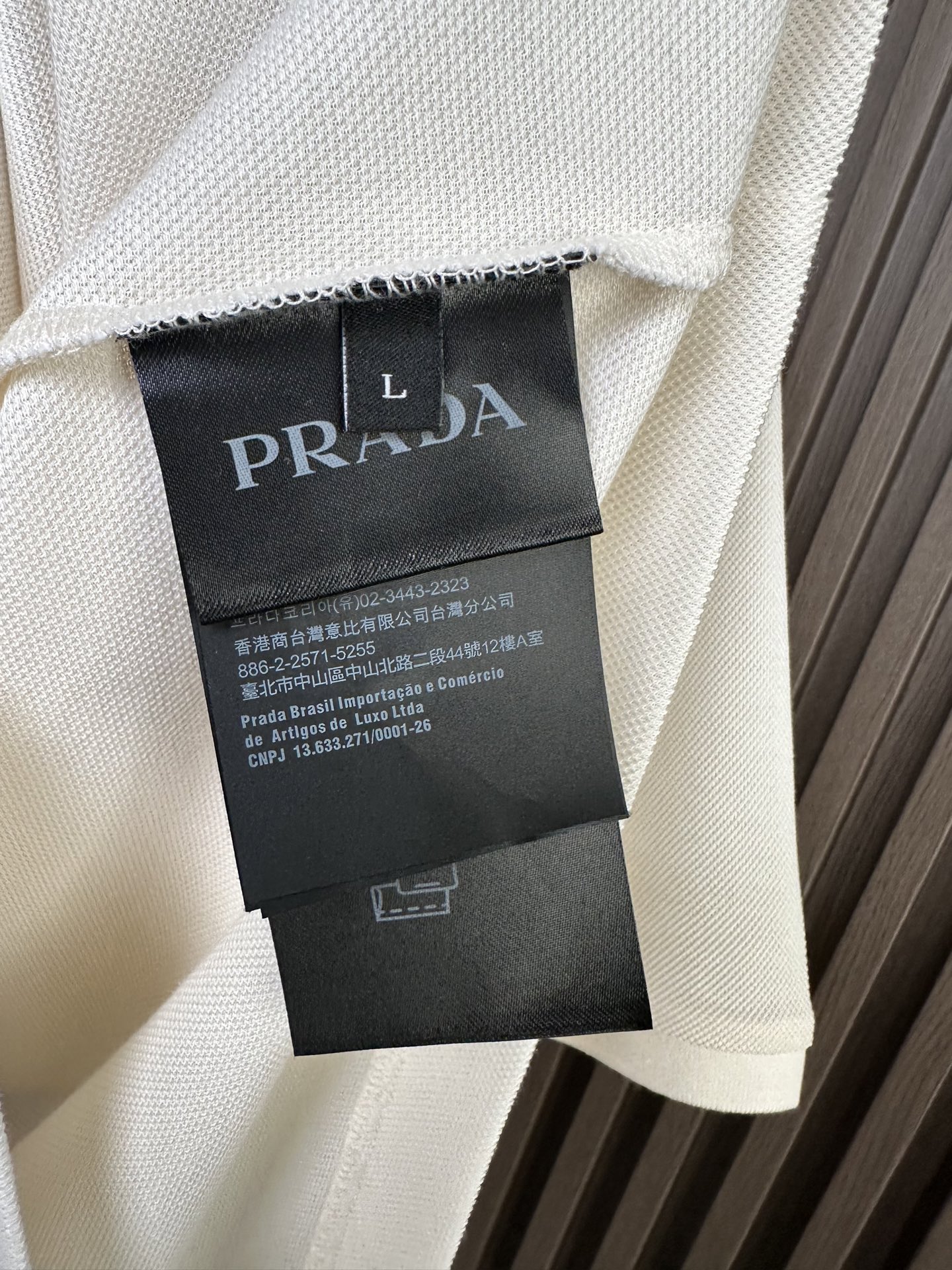 （米白～）PD普拉达26SS春夏新款POLO