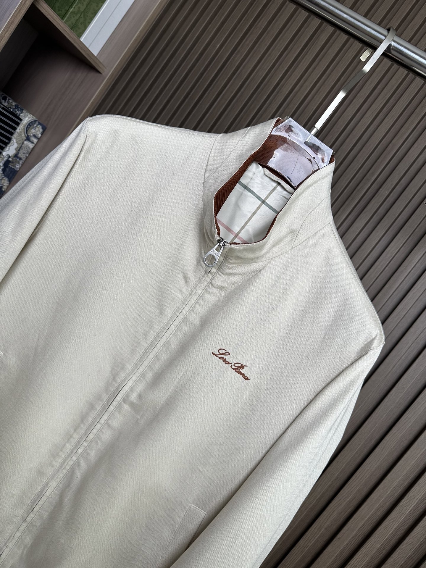 （米色～）早春新品Loro piana诺悠翩雅26SS轻奢立领夹克 | 把高级感穿在日常甄选高支面料，触