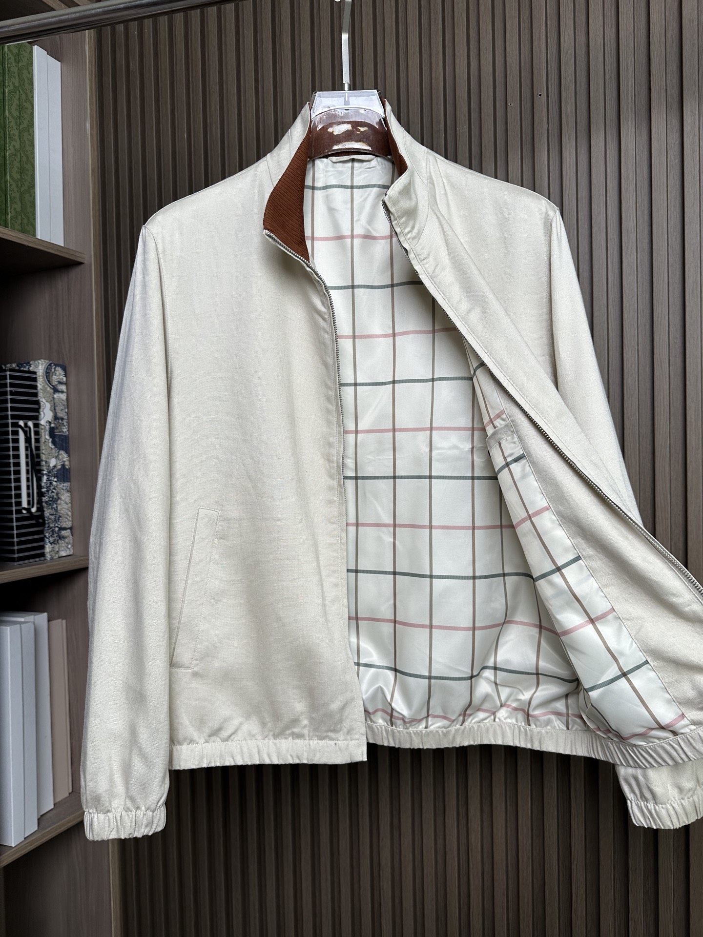 （米色～）早春新品Loro piana诺悠翩雅26SS轻奢立领夹克 | 把高级感穿在日常甄选高支面料，触