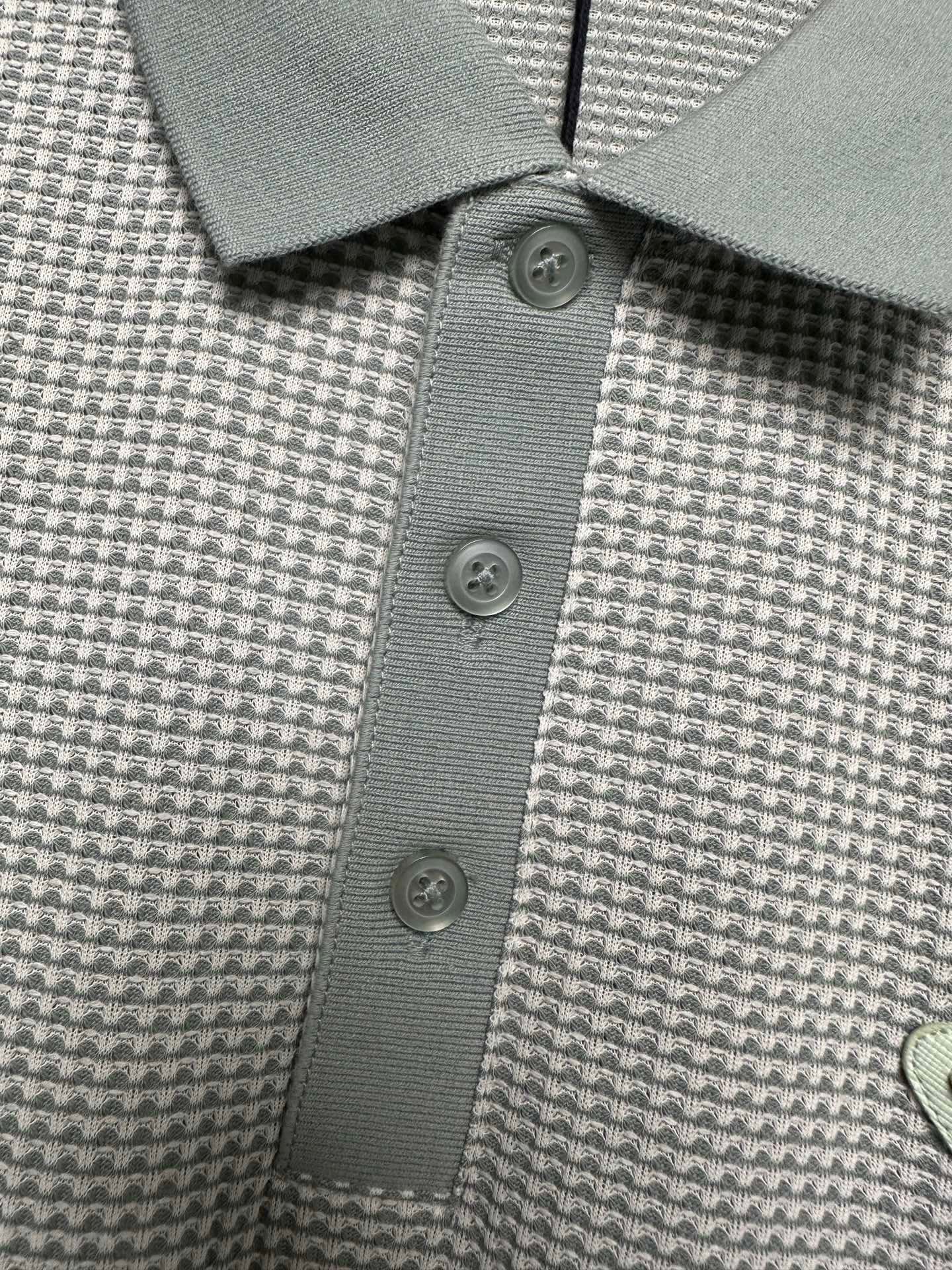 （豆绿～）PRADA普拉达26SS春夏新款竖条提花起脚短袖 原版定制 面料选用进口彩柔棉 轻薄透气 上身