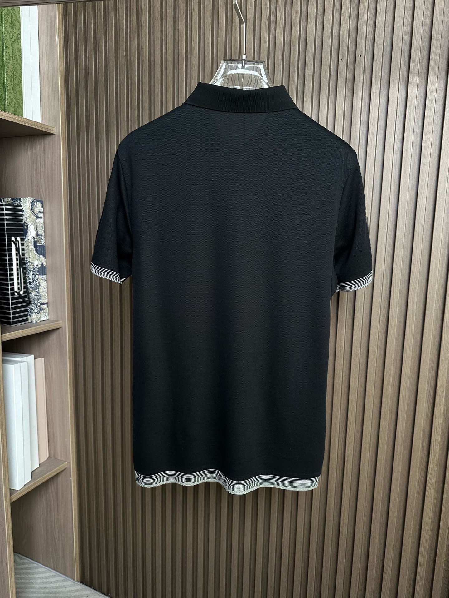 🔥（黑～）PRADA普拉达26SS春夏起脚色织Polo 手感舒适 原版定制 高端大气 胸前刺绣品牌log