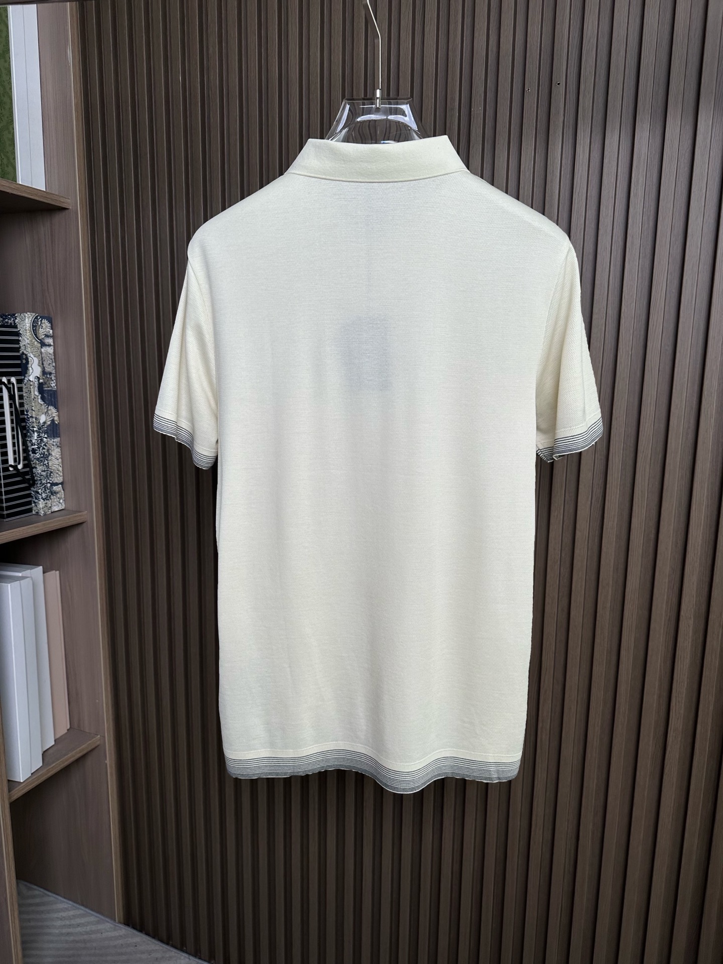 🔥（米白～）PRADA普拉达26SS春夏起脚色织Polo 手感舒适 原版定制 高端大气 胸前刺绣品牌lo