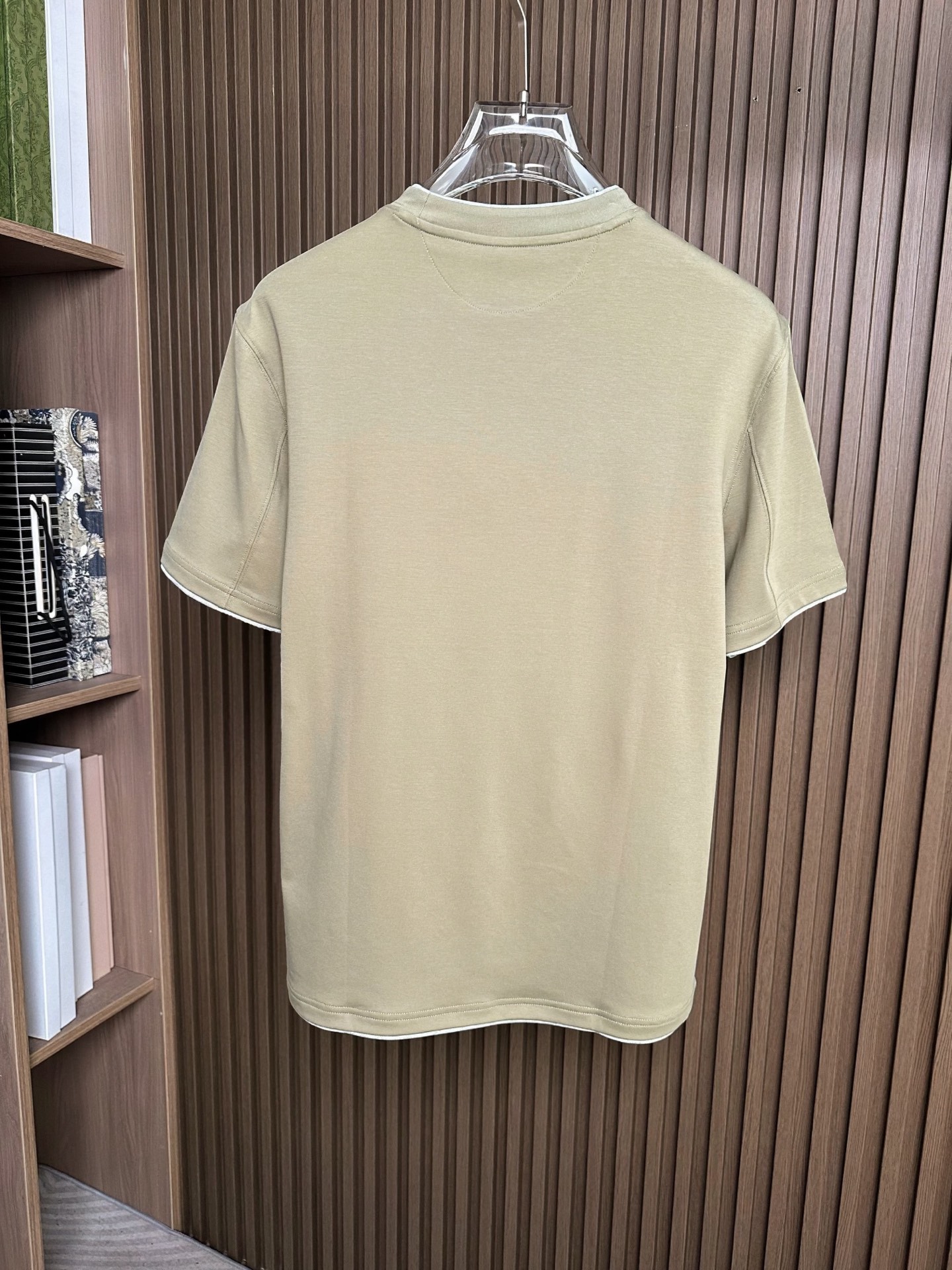 （绿色～）BC家26SS春夏短袖（两色叠加领口，袖口设计） 这款短袖面料采用32支双股新疆长绒棉紧密圆领