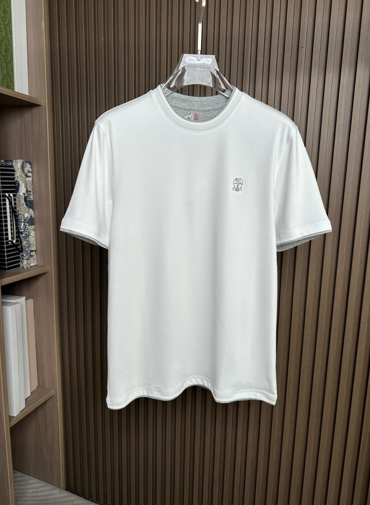 （白～）BC家26SS春夏短袖（两色叠加领口，袖口设计） 这款短袖面料采用32支双股新疆长绒棉紧密圆领短