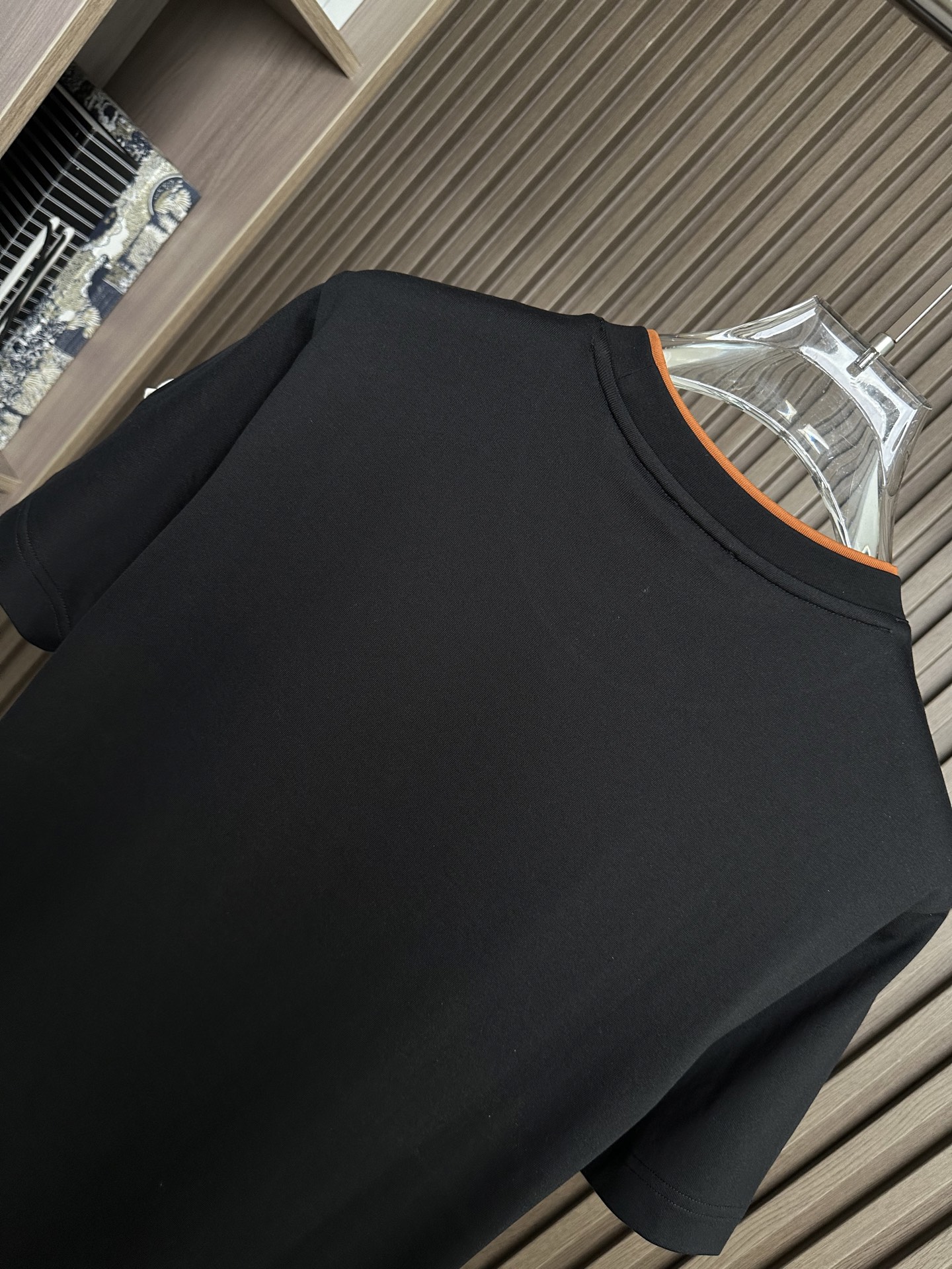 150. MONCLER2026春夏短袖（领口拼接棕色🏾双层设计） MONCLER这款短袖面料采用32支