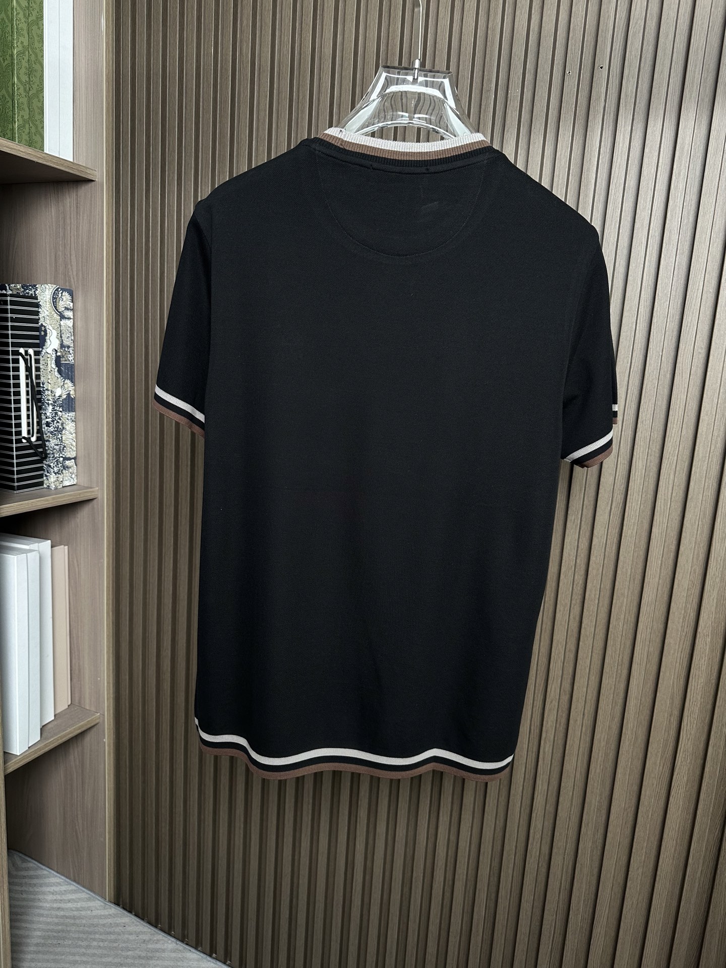 黑色～）BC家26SS春夏短袖（两色叠加领口，袖口设计） 这款短袖面料采用32支双股新疆长绒棉紧密圆领短