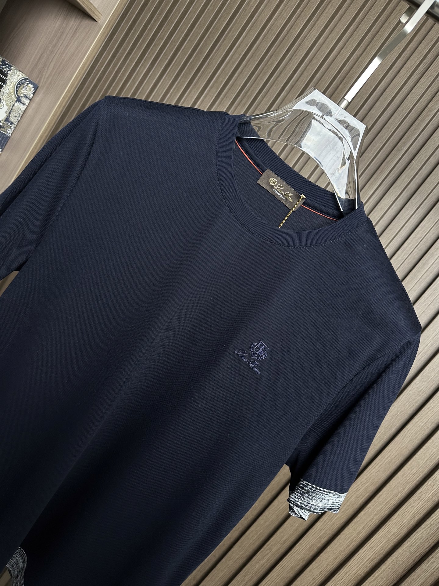 （藏蓝～）Loro piana 诺悠翩雅26SS春夏新款短袖 原版定制 面料选用双股丝光长绒棉 轻薄透气