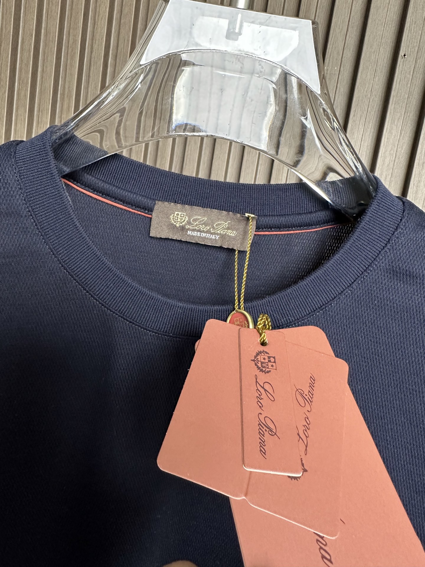 （藏蓝～）Loro piana 诺悠翩雅26SS春夏新款短袖 原版定制 面料选用双股丝光长绒棉 轻薄透气