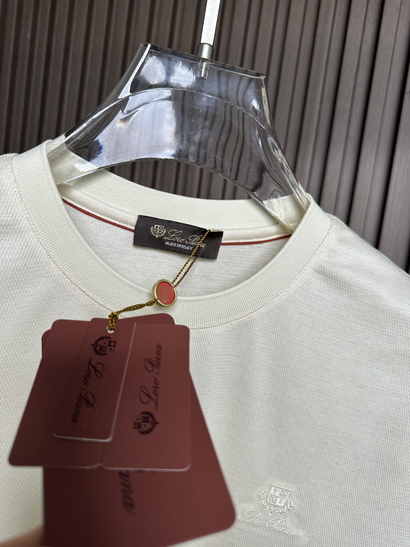 （米黄～）Loro piana 诺悠翩雅26SS春夏新款短袖 原版定制 面料选用双股丝光长绒棉 轻薄透气
