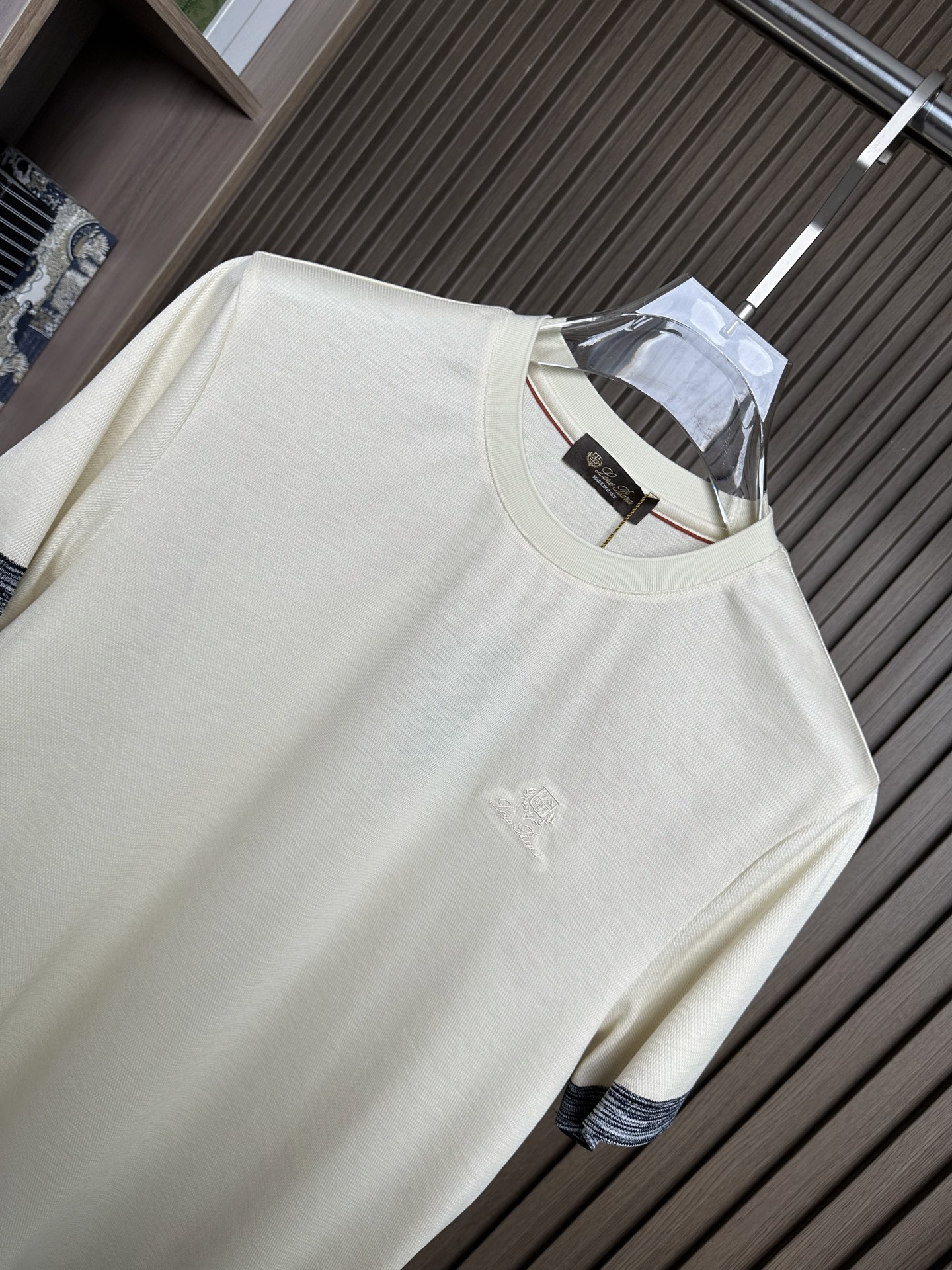 （米黄～）Loro piana 诺悠翩雅26SS春夏新款短袖 原版定制 面料选用双股丝光长绒棉 轻薄透气