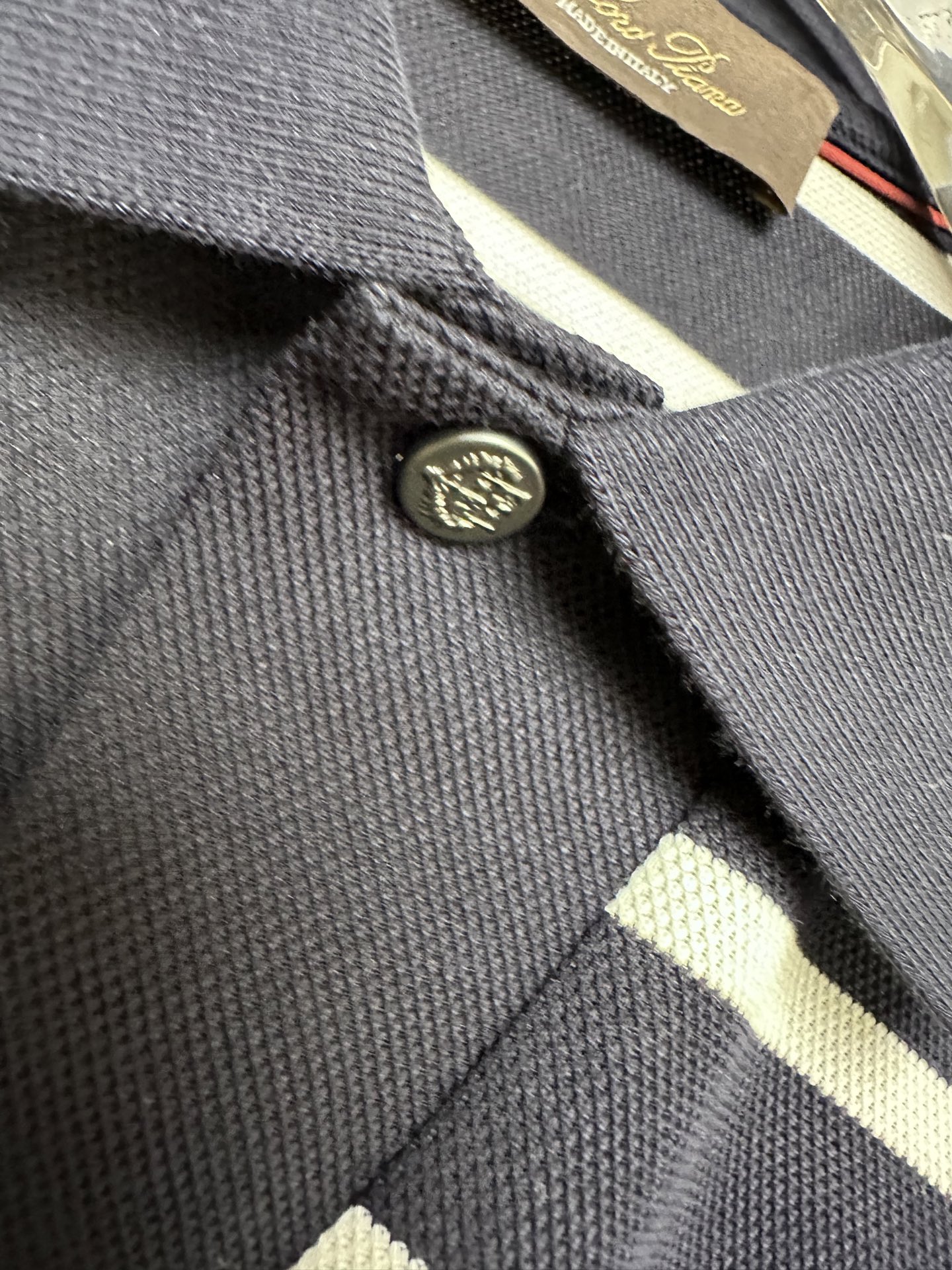 🔥（条纹系列）Loro piana诺悠翩雅26SS春夏新款POLO 原版定制 面料选用网眼谷波棉 轻薄透
