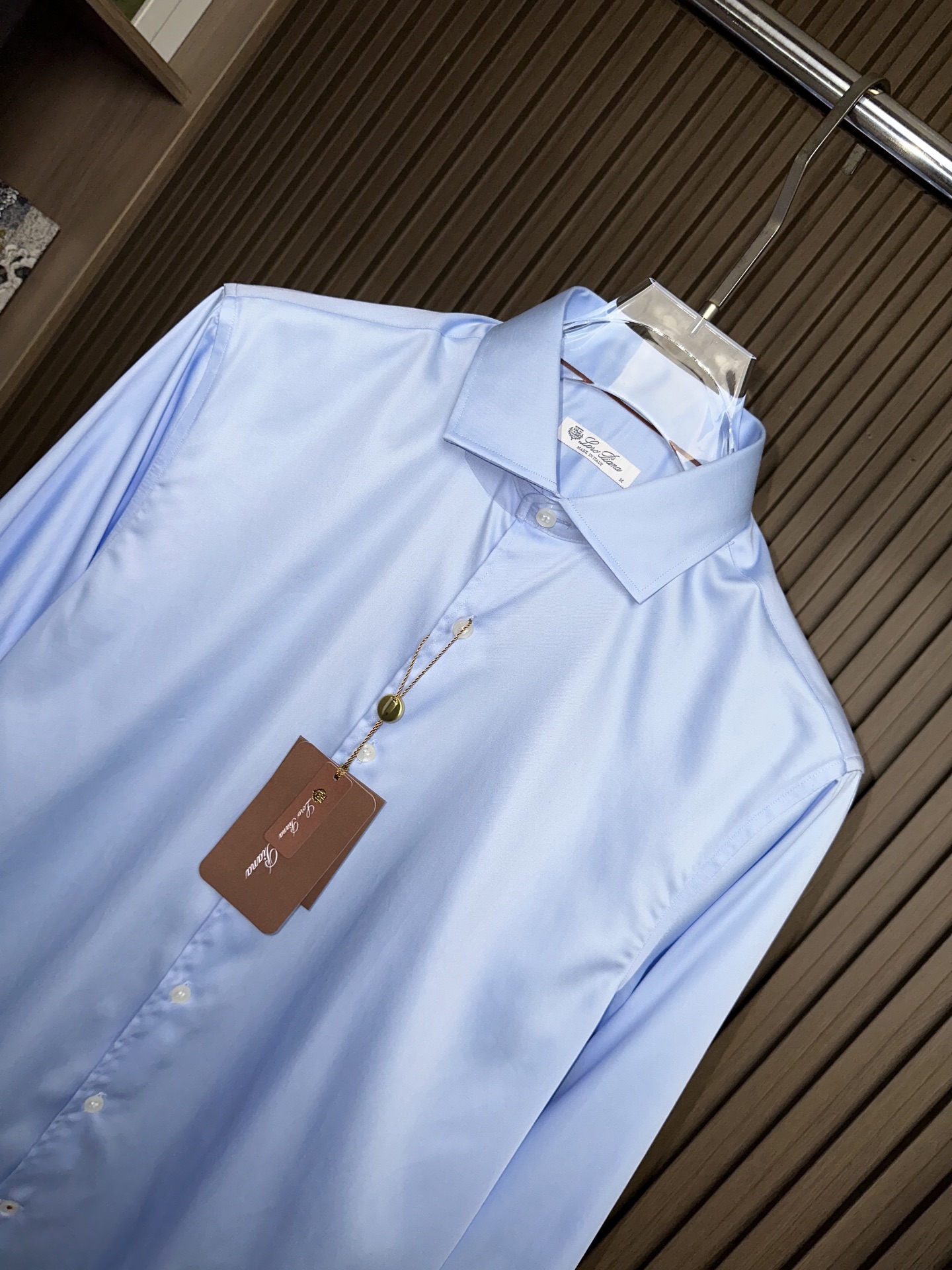 🔥🔥（浅蓝～）loro Piana诺悠翩雅26SS春夏新款，高端单品衬衫，X精品商务男士衬衫！一如既往的