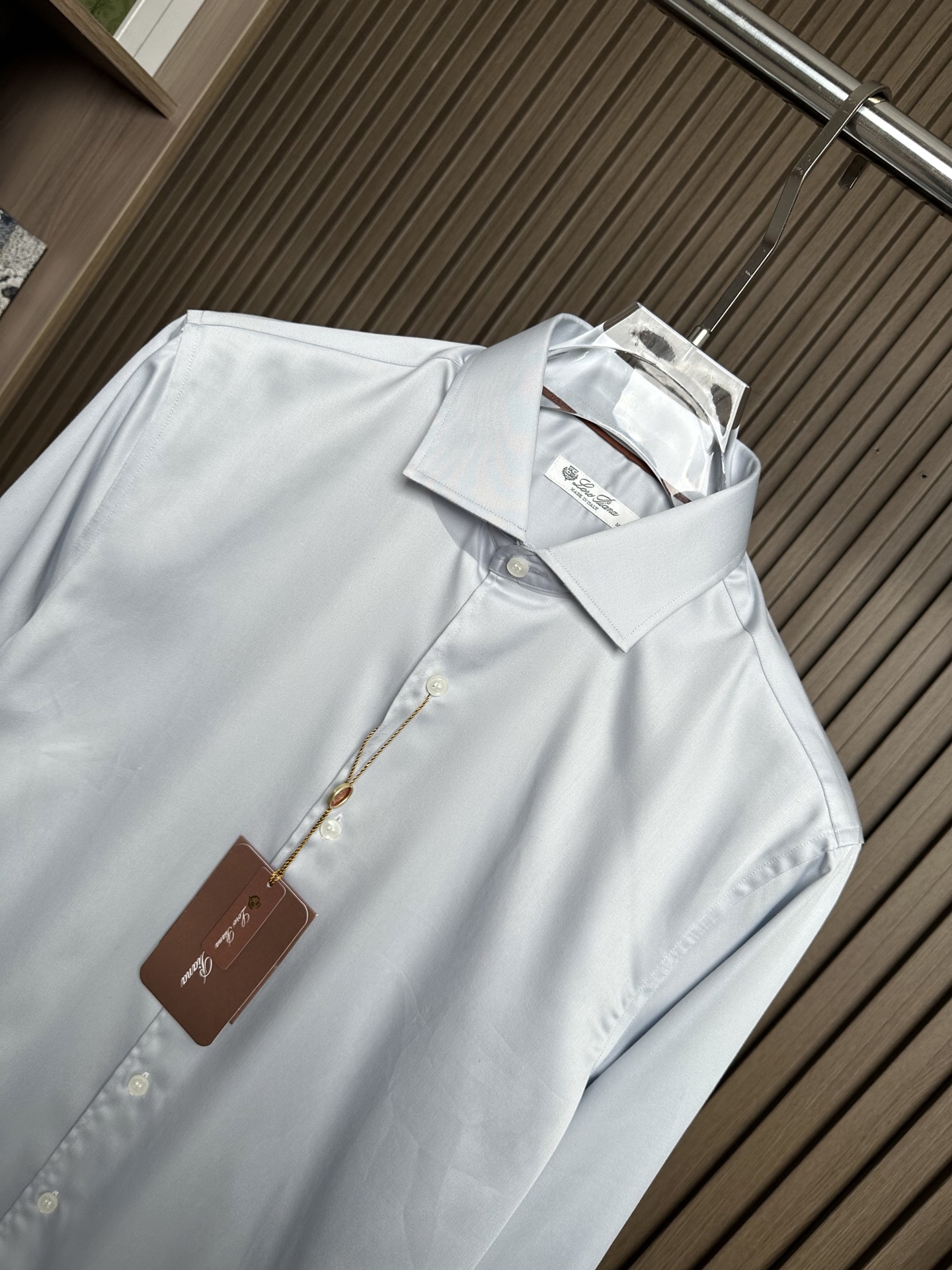 🔥🔥（浅灰～）loro Piana诺悠翩雅26SS春夏新款，高端单品衬衫，X精品商务男士衬衫！一如既往的