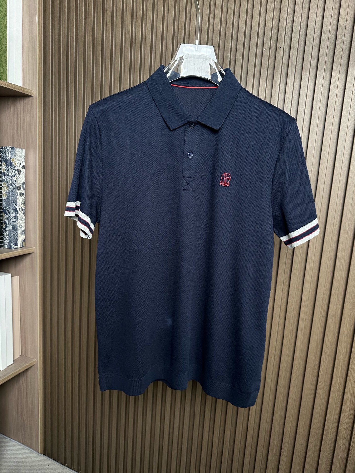 브루넬로 쿠치넬리 프린트 코튼 카라 폴로셔츠 23509 Brunello Cucinelli T Shirt