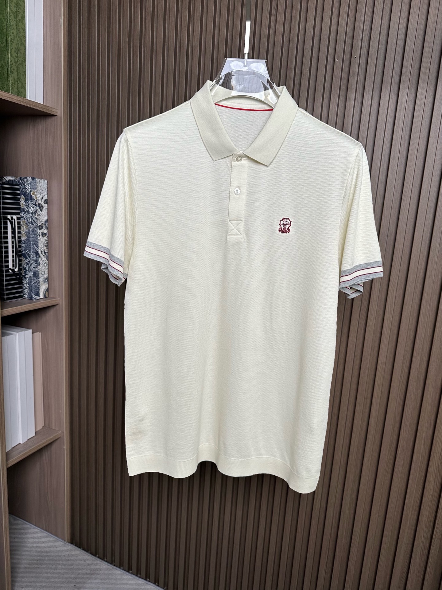 브루넬로 쿠치넬리 프린트 코튼 카라 폴로셔츠 23510 Brunello Cucinelli T Shirt