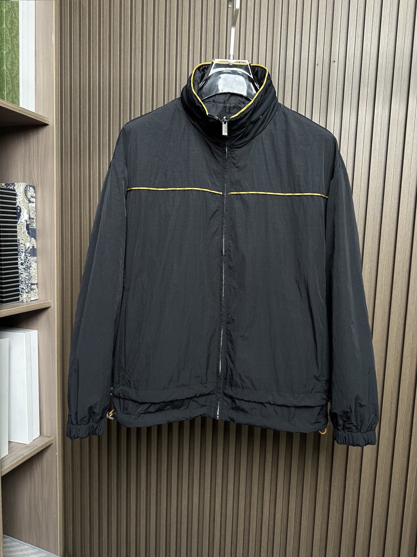 Fendi Black Stripe Zip Jacket