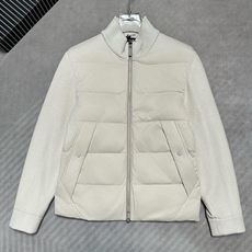 羽绒服 (米白~)ZEGNA 2026秋冬爆款针织🧶拼接羽绒服 ZEGNA立领羽绒服,羽绒填充,绒朵蓬松回 羽绒服 (米白~)ZEGNA 2026秋冬爆款针织🧶拼接羽绒服 ZEGNA立领羽绒服,羽绒填充,绒朵蓬松回