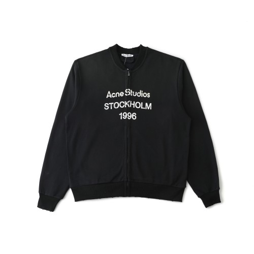 Acne Studios 1996 Series Faded Loose Fit Baseball Collar Jacket Unisex 1 Acne Studios 1996 Series Faded Loose Fit Baseball Collar Jacket Unisex