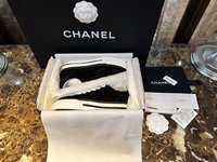Chanel Skateboard Shoes High-End Designer
 Black