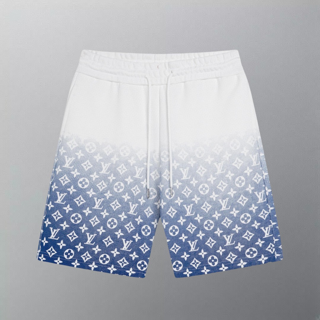 P90 Versión alta Lv Luis Vuitton 2025 Fall colección cápsula de primavera/verano, pantalones cortos con estampado degra…