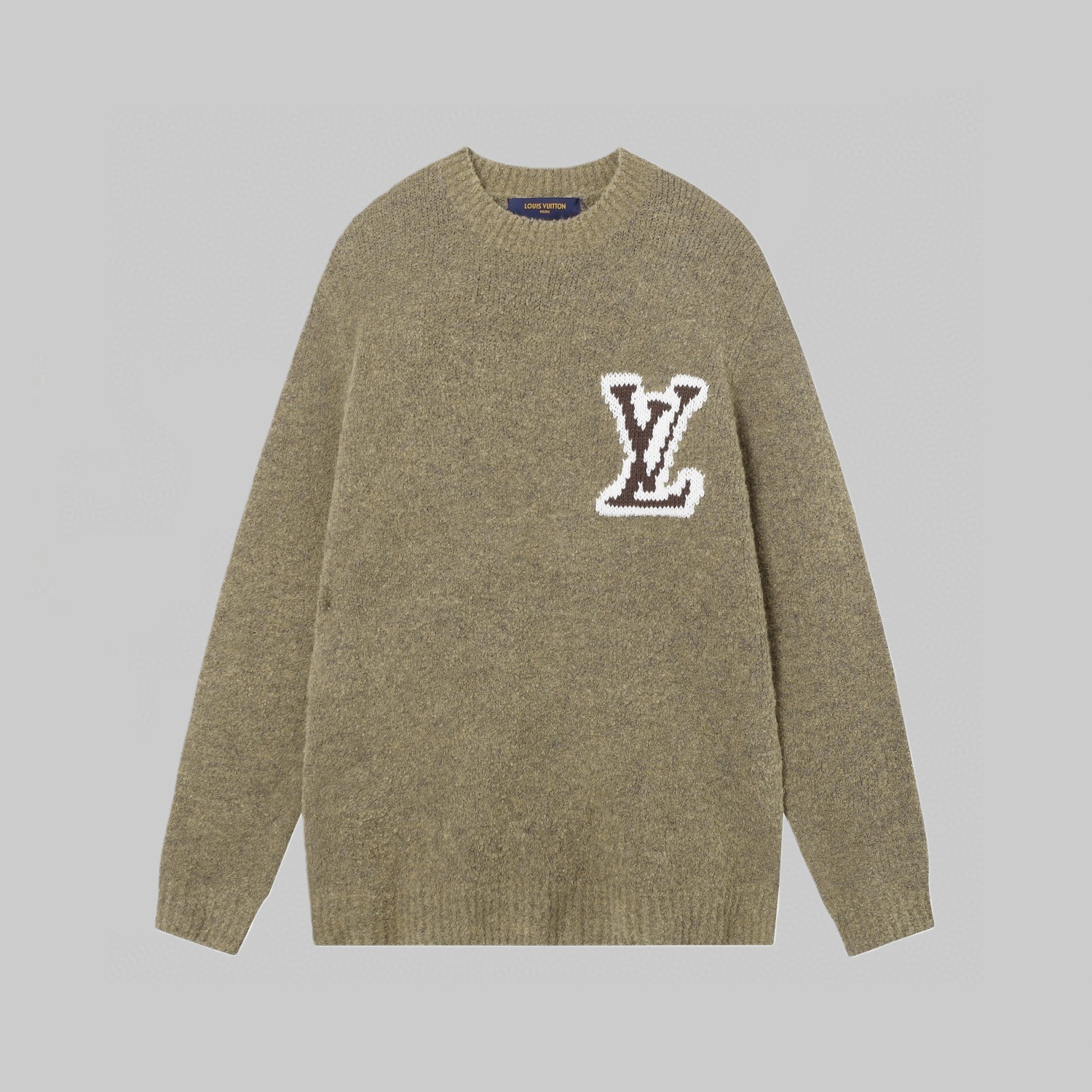 P145 LV sweater chest large logo original development! Overall weight between 580~630G wool plus cow velvet loop yarn, …