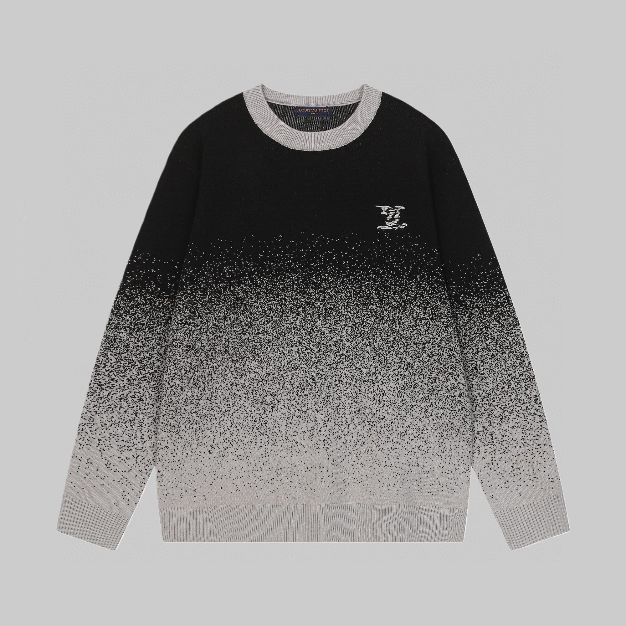 P135 LV Louis Vuitton suéter de punto de cuello redondo con degradado conceptual, alta calidad, tres etiquetas completa…