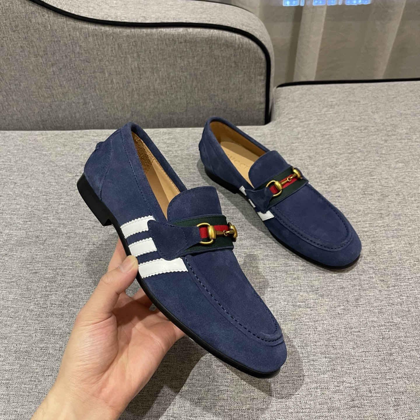Gucci Men's Blue Suede Loafer with Horsebit Detail - EU Sizes 38-45 9 i1740995375351 7362 0 7