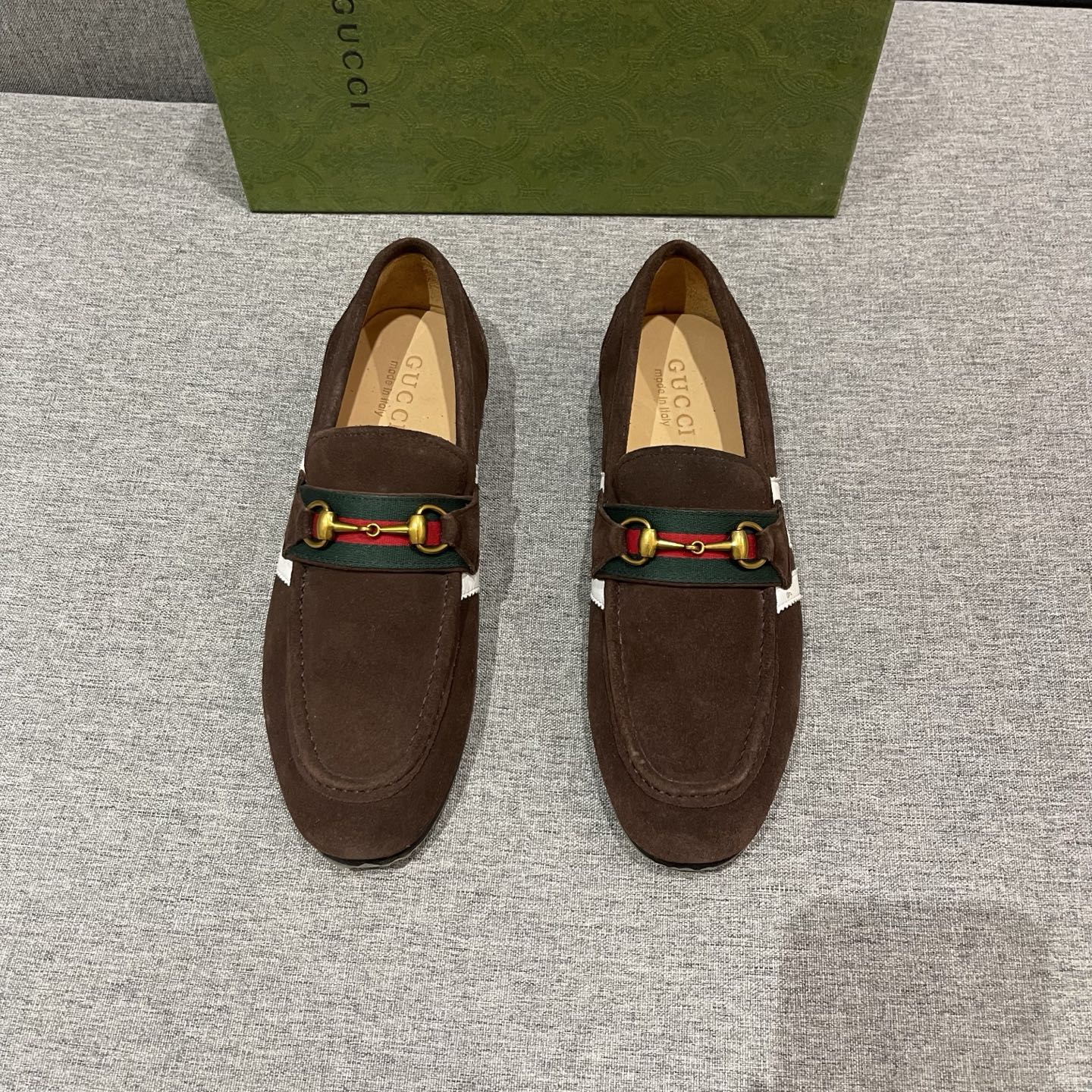 Gucci Men's Brown Suede Loafers with Horsebit Detail - Size 38-45 1 Gucci Men's Brown Suede Loafers with Horsebit Detail - Size 38-45
