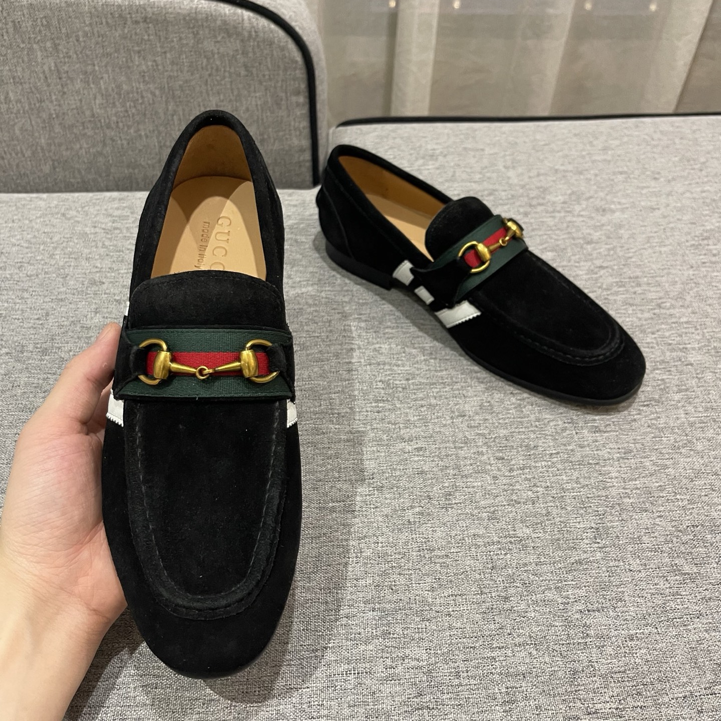 Gucci Men's Black Suede Loafers with Horsebit Detail - Size 38-45 9 i1740995430534 448 0 7