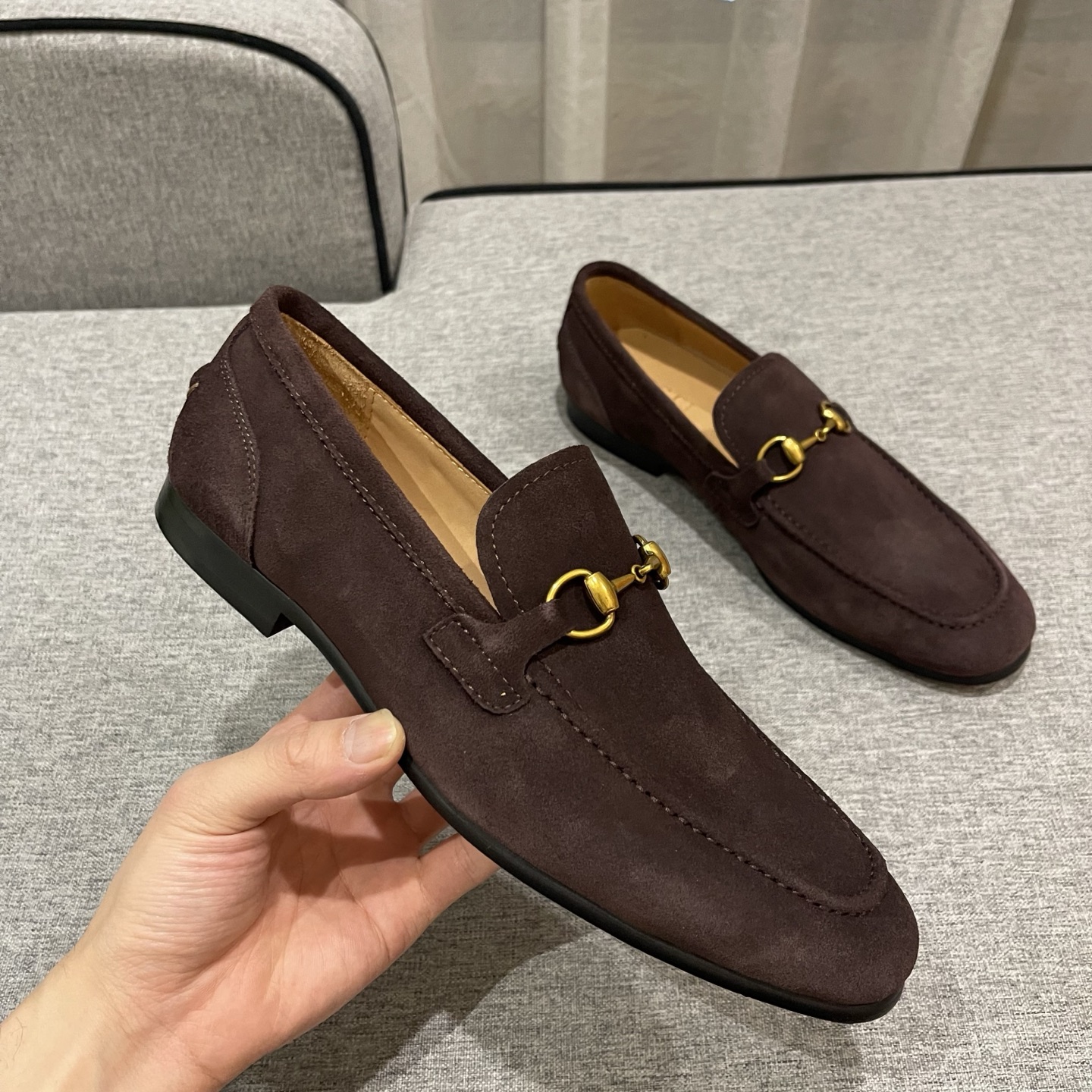 Gucci Men's Brown Suede Horsebit Loafers - Comfortable & Stylish 8 i1740995504290 7392 0 6