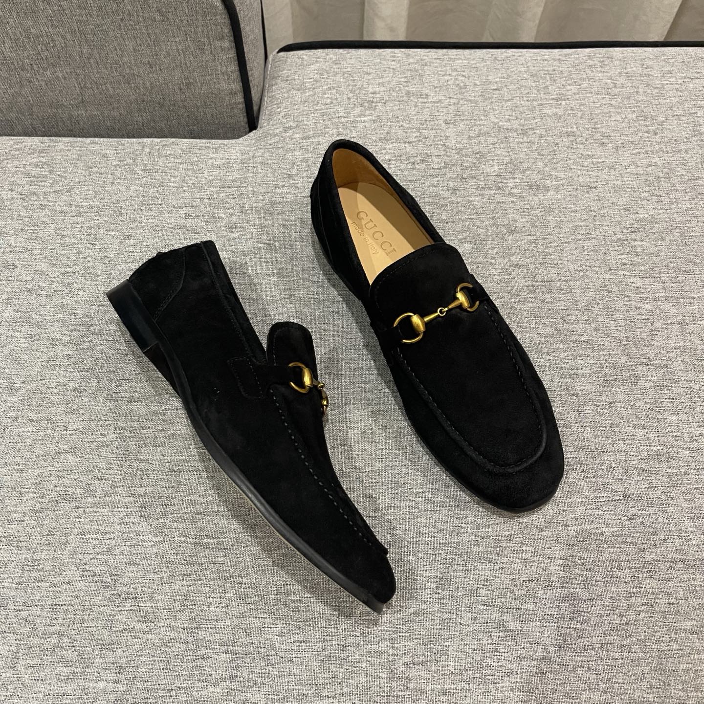 Gucci Men's Black Suede Horsebit Loafers - Comfortable & Stylish 5 i1740995512518 9522 0 3