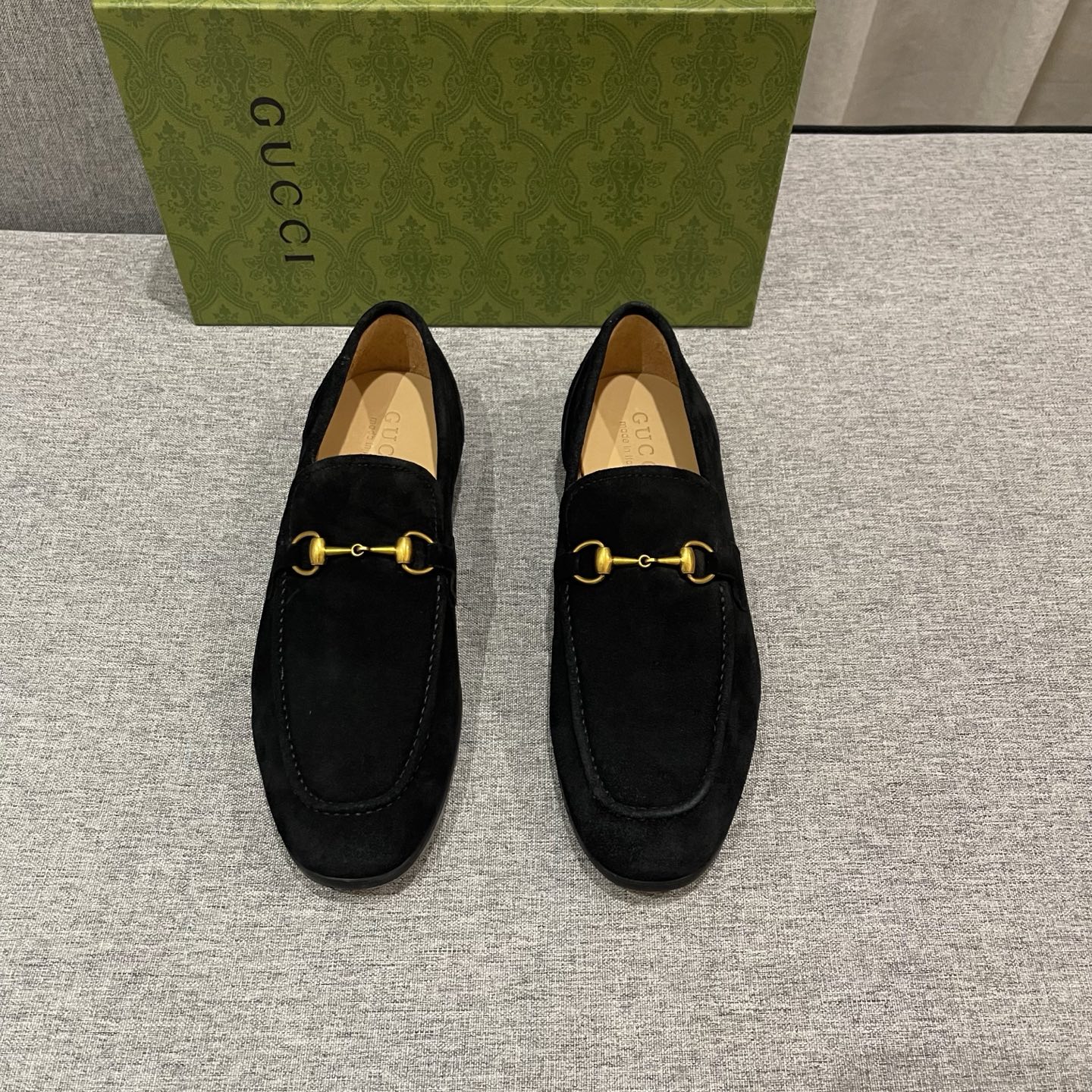 Gucci Men's Black Suede Horsebit Loafers - Comfortable & Stylish 1 Gucci Men's Black Suede Horsebit Loafers - Comfortable & Stylish