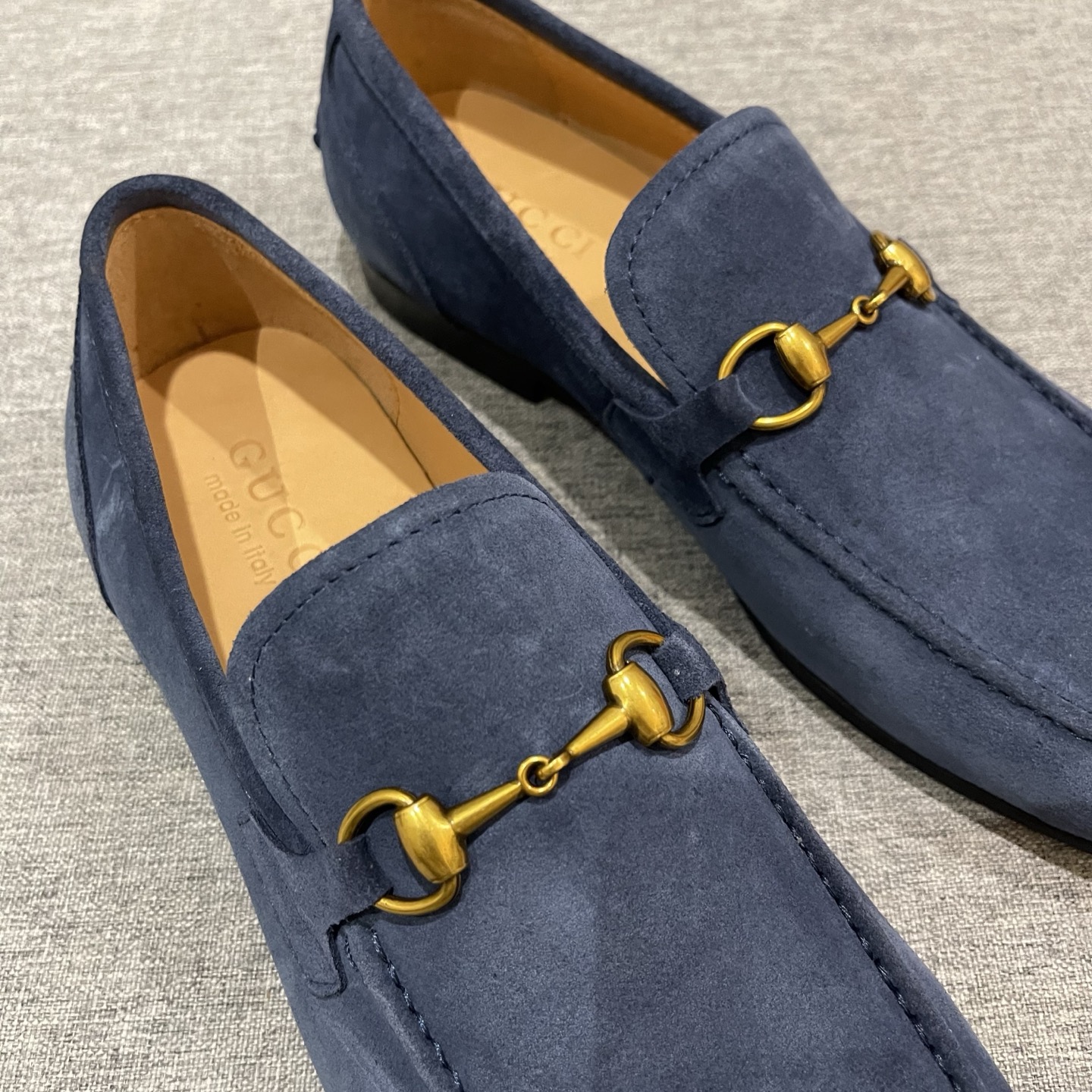 Gucci Men's Blue Suede Loafers with Horsebit Detail, Size 38-45 5 i1740995532486 5736 0 3