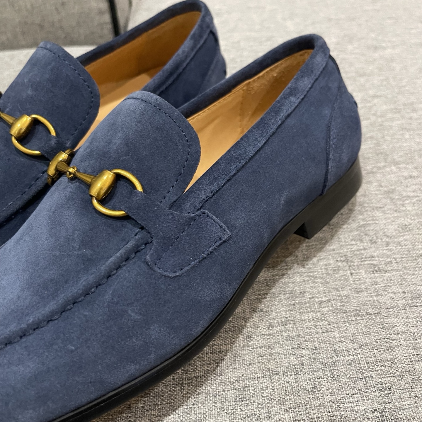Gucci Men's Blue Suede Loafers with Horsebit Detail, Size 38-45 9 i1740995532511 3749 0 7
