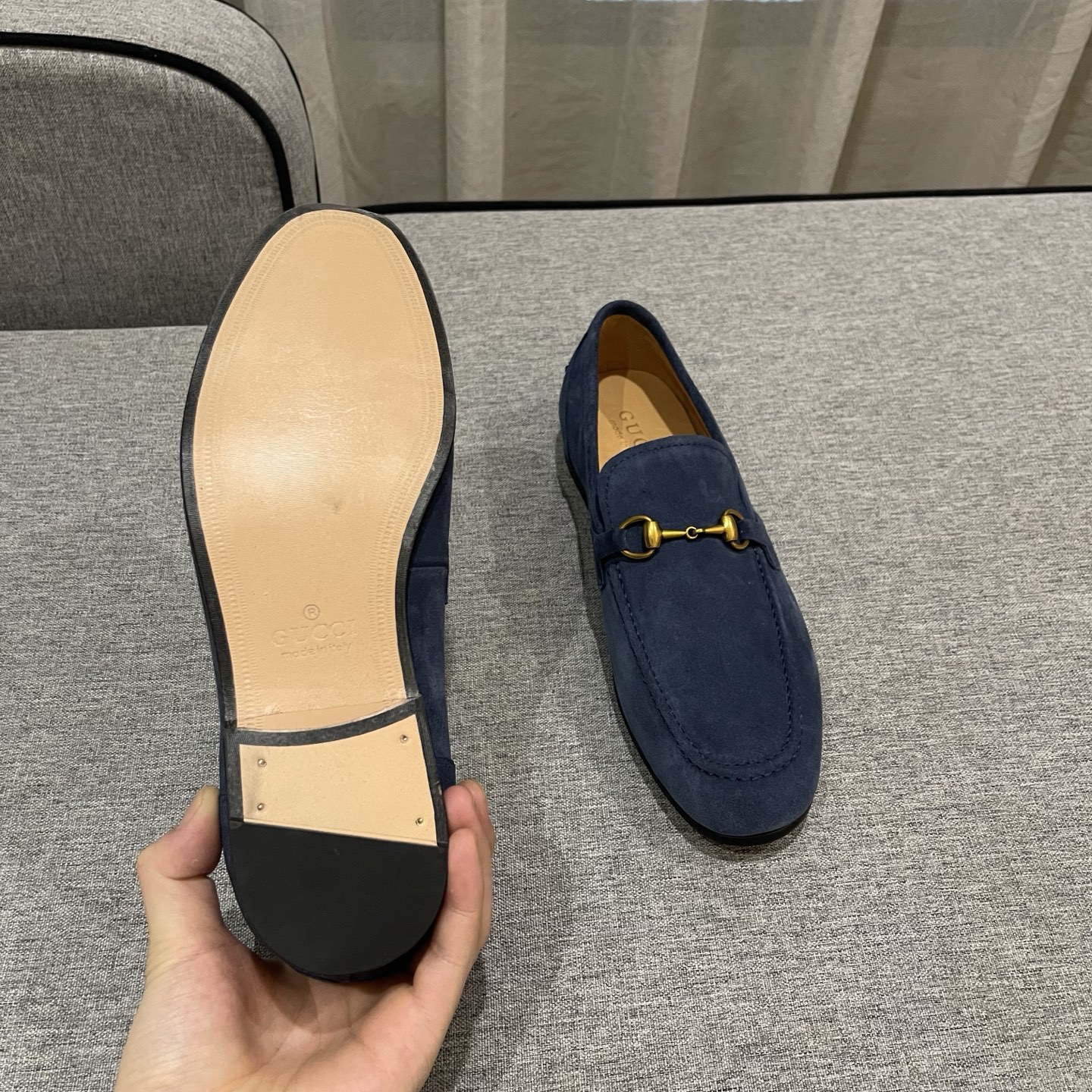 Gucci Men's Blue Suede Loafers with Horsebit Detail, Size 38-45 10 i1740995537120 2851 0 8