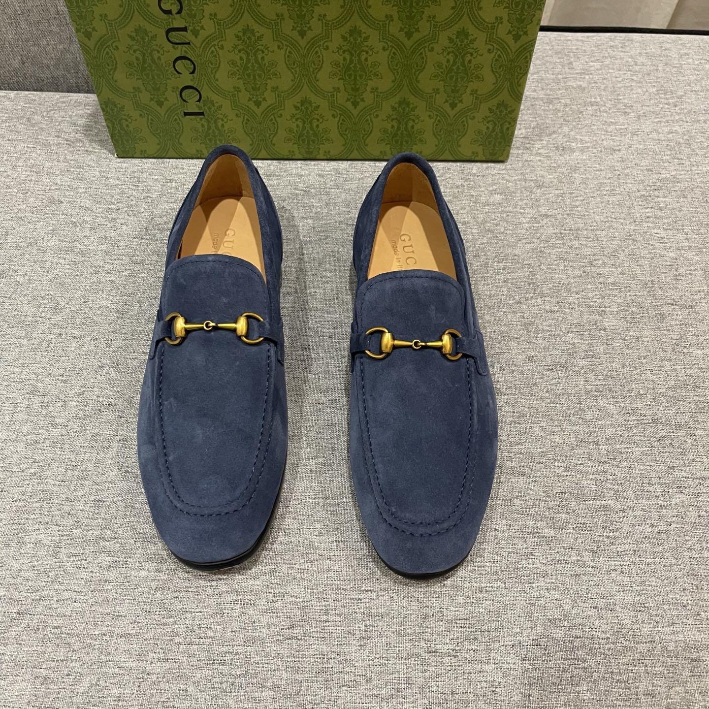 Gucci Men's Blue Suede Loafers with Horsebit Detail, Size 38-45 2 i1740995537147 8268 0 0