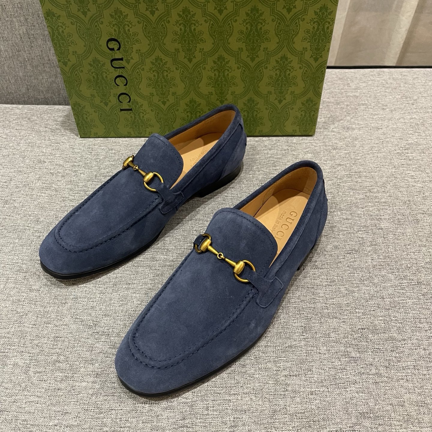 Gucci Men's Blue Suede Loafers with Horsebit Detail, Size 38-45 3 i1740995537194 2803 0 1