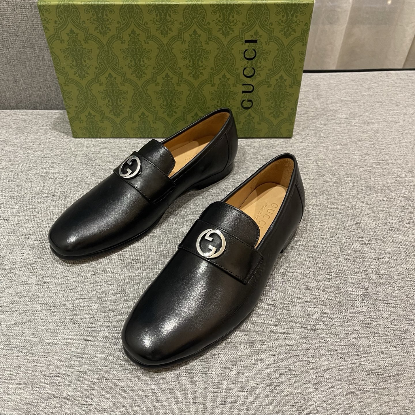 Gucci Men's Black Leather Loafers with Interlocking G - Size 38-45 3 i1740995588045 2424 0 1