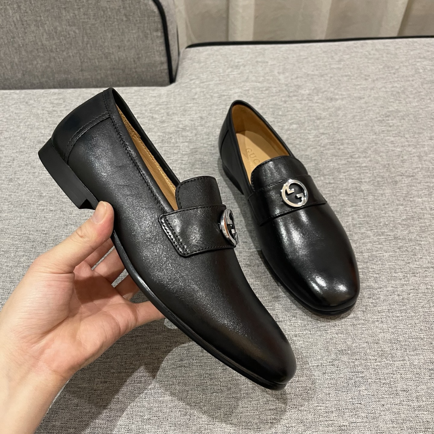 Gucci Men's Black Leather Loafers with Interlocking G - Size 38-45 7 i1740995588064 4576 0 5